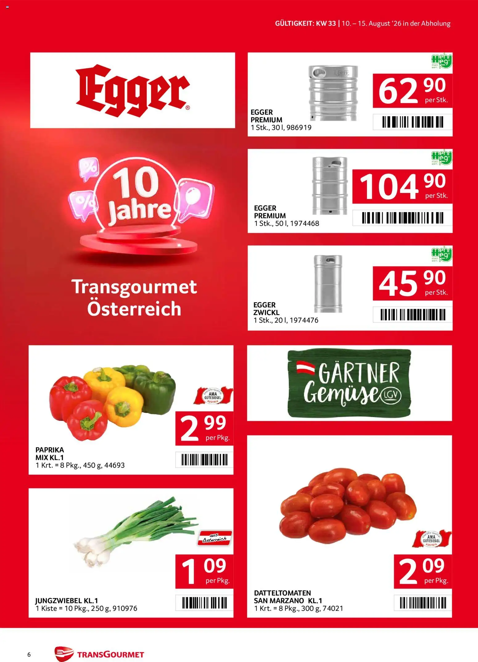 Transgourmet Flugblatt gültig ab 10.08.2026 | Seite: 6