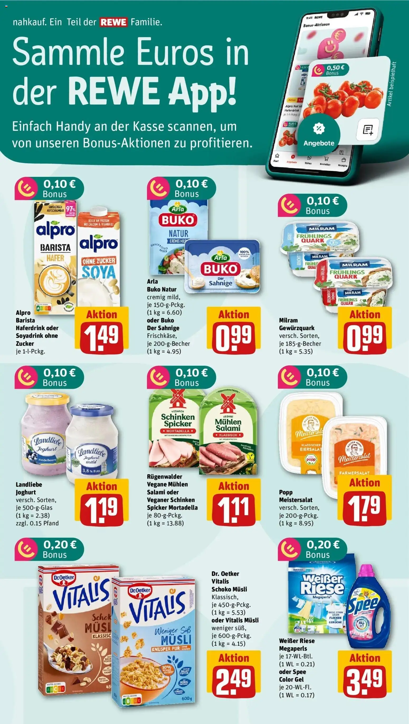 REWE Prospekt ab 12.10.2026 zum Blättern » Angebote | Seite: 5 | Produkte: Quark, Joghurt, Spee, Milram