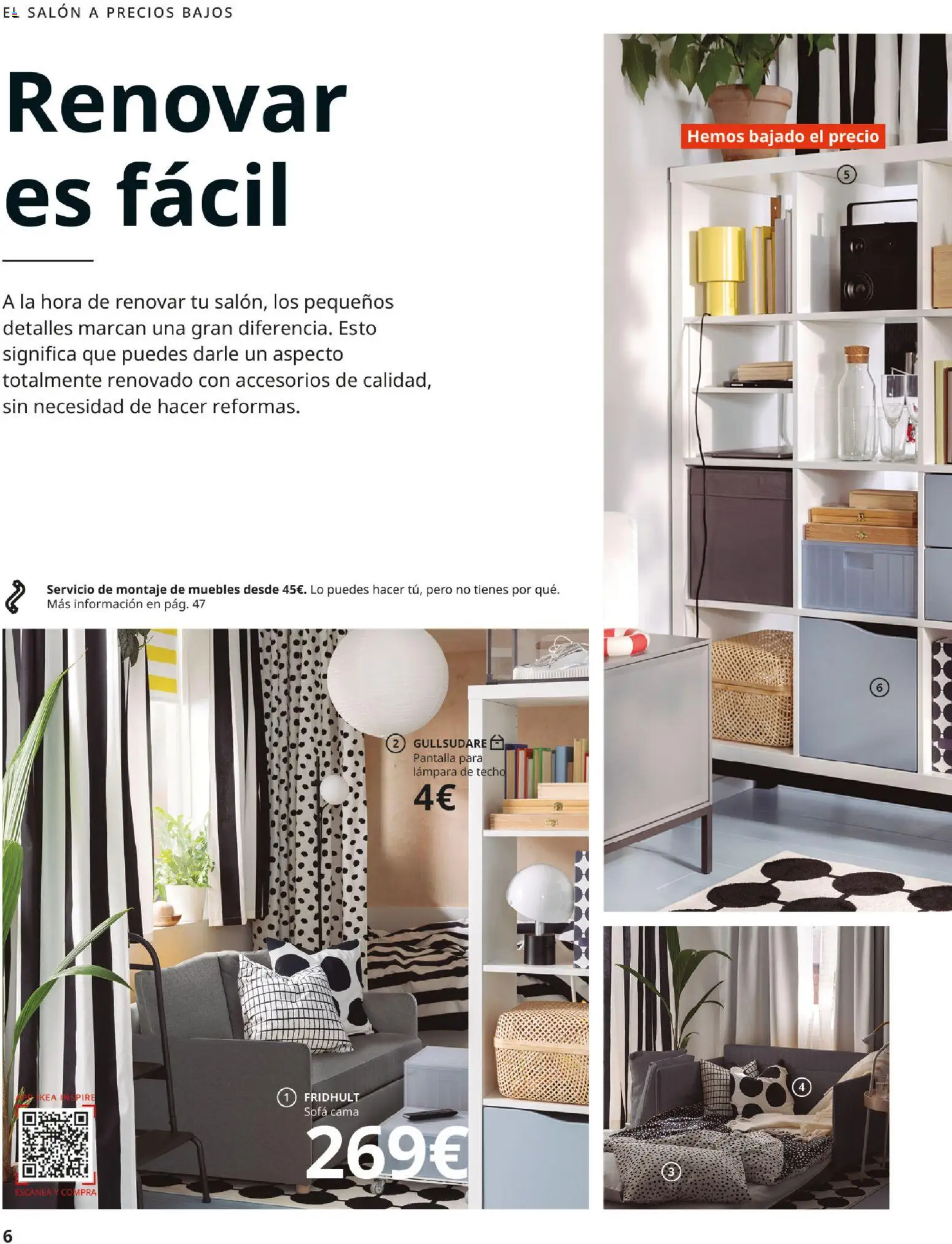 IKEA - Precios bajos │ válido desde el 01/09/2026 | Página: 6 | Productos: Lámpara de techo, Salón, Sofá, Lámpara
