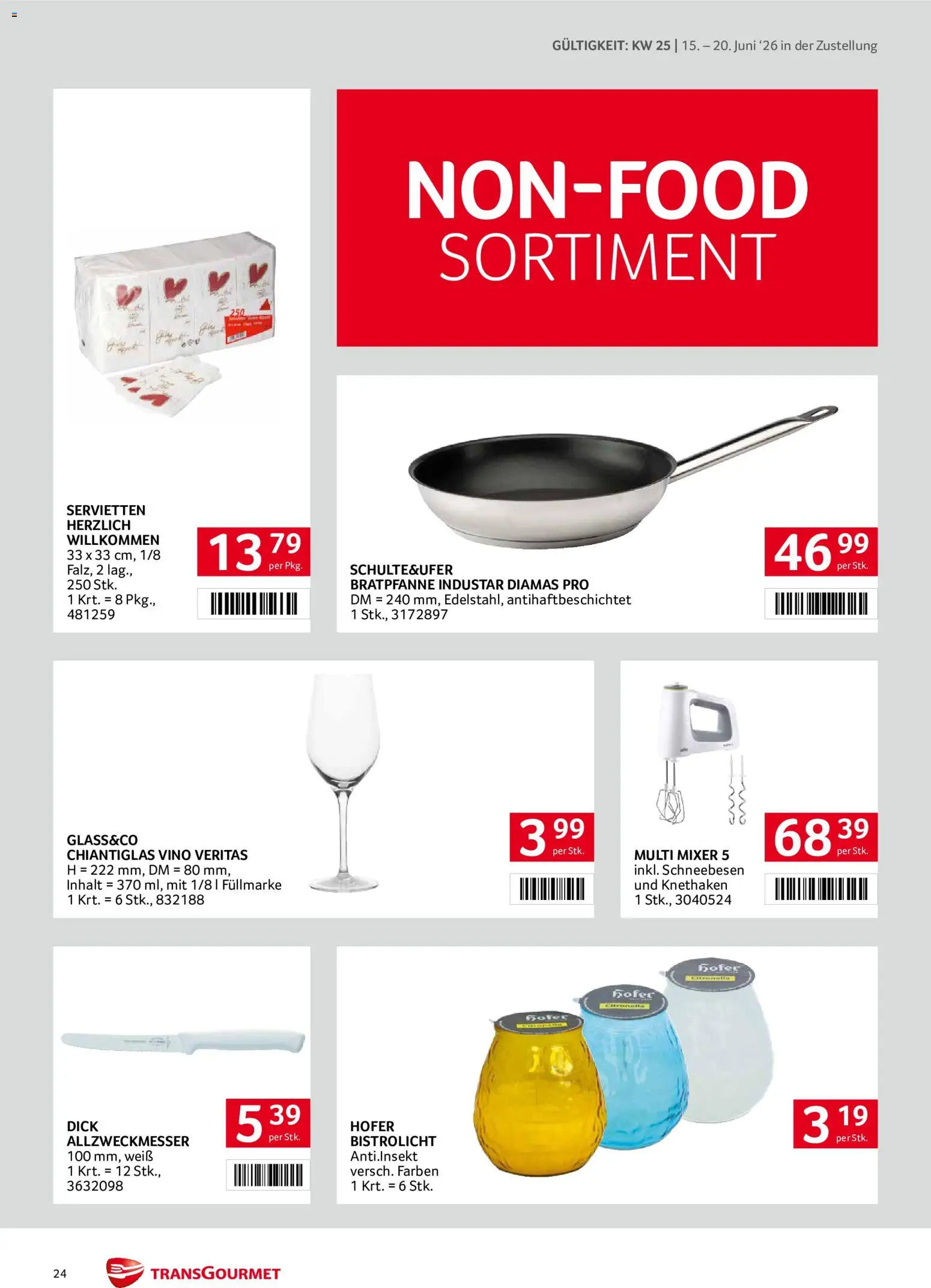 Transgourmet Zustellaktion gültig ab 15.06.2026 | Seite: 24 | Produkte: Mixer