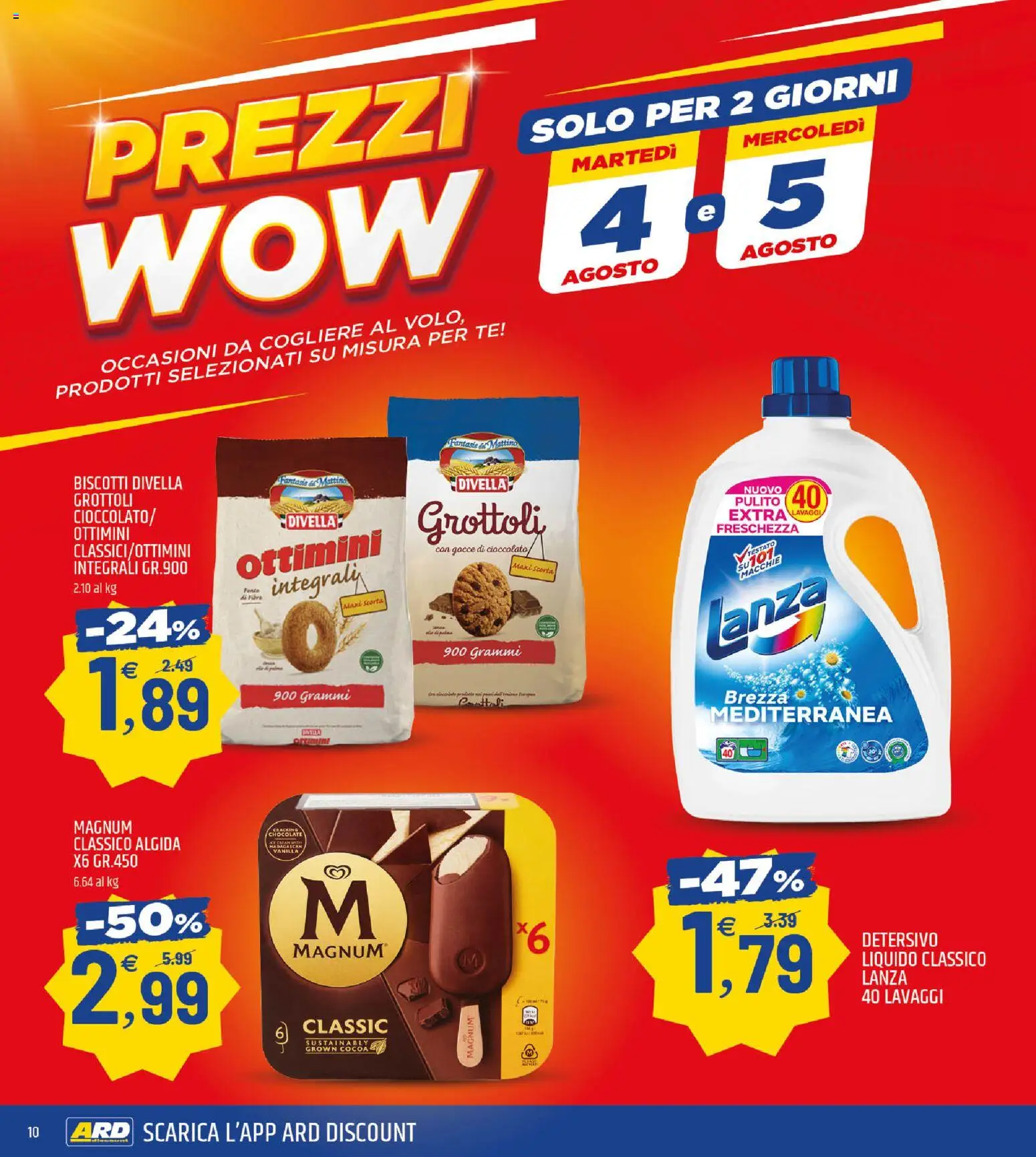 Volantino ARD Discount del 30/07/2026 | Pagina: 10 | Prodotti: Cioccolato, Tè, Biscotti