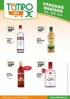 Náhled letáku Tempo leták - Tuty od 06.05.2026 | Strana: 13 | Produkty: Vodka, Likér, Griotka, Božkov