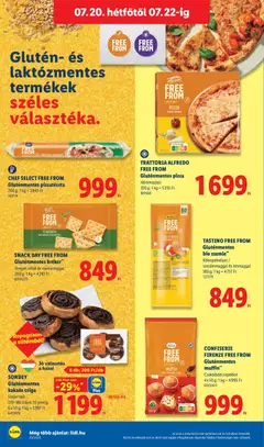 SNACK DAY FREE FROM Gluténmentes kréker, Tengeri sóval és rozmaringgal, 200 g; 1 kg = 4245 Ft - amely érvényes a következő dátumtól: 2026.07.16. | Oldal: 82