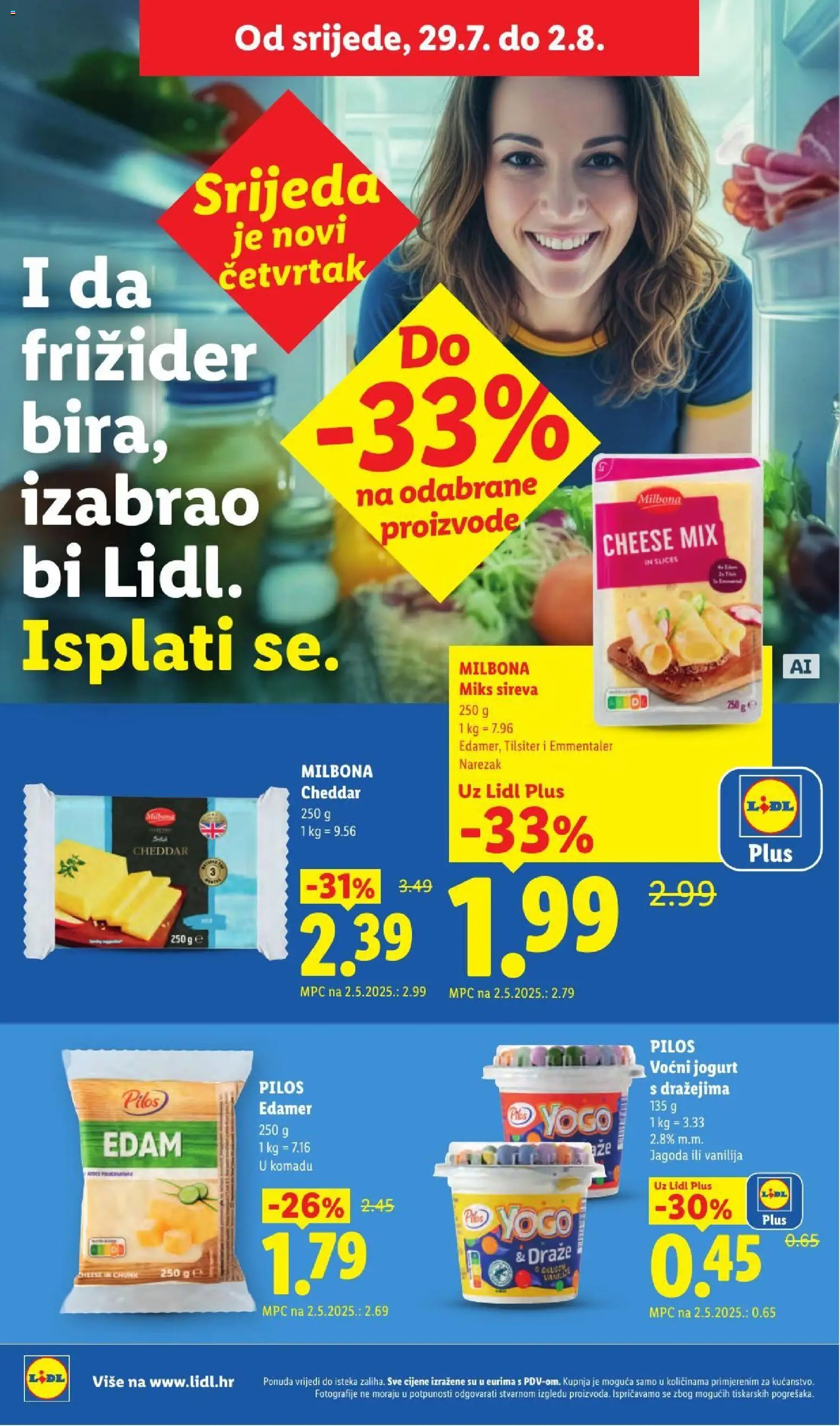 Lidl katalog | vrijedi od 23.07.2026 | Stranica: 54 | Proizvodi: Jogurt, Voćni jogurt, Narezak