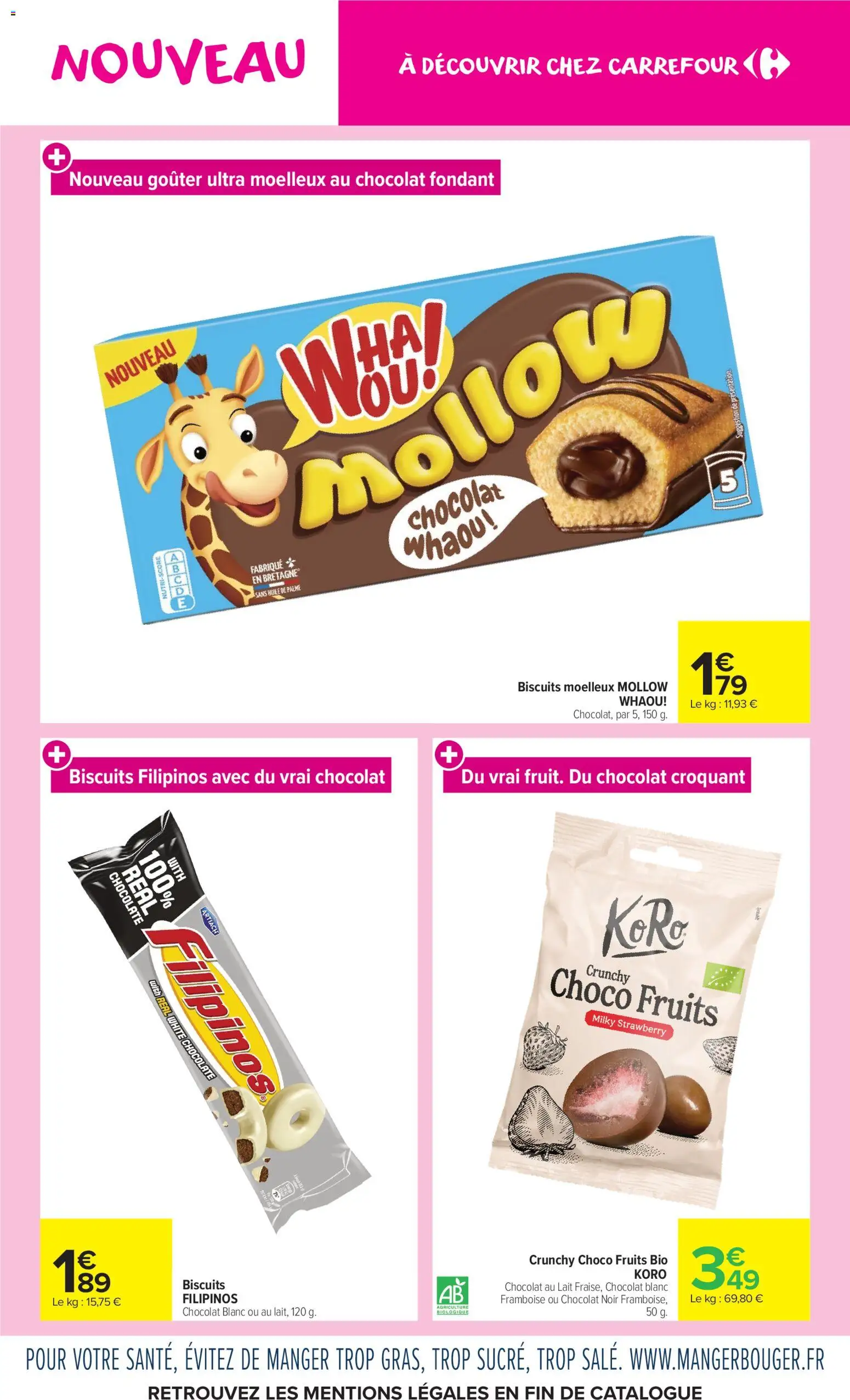 {H1} | Page: 9 | Produits: Framboise, Lait, Chocolat, Biscuits
