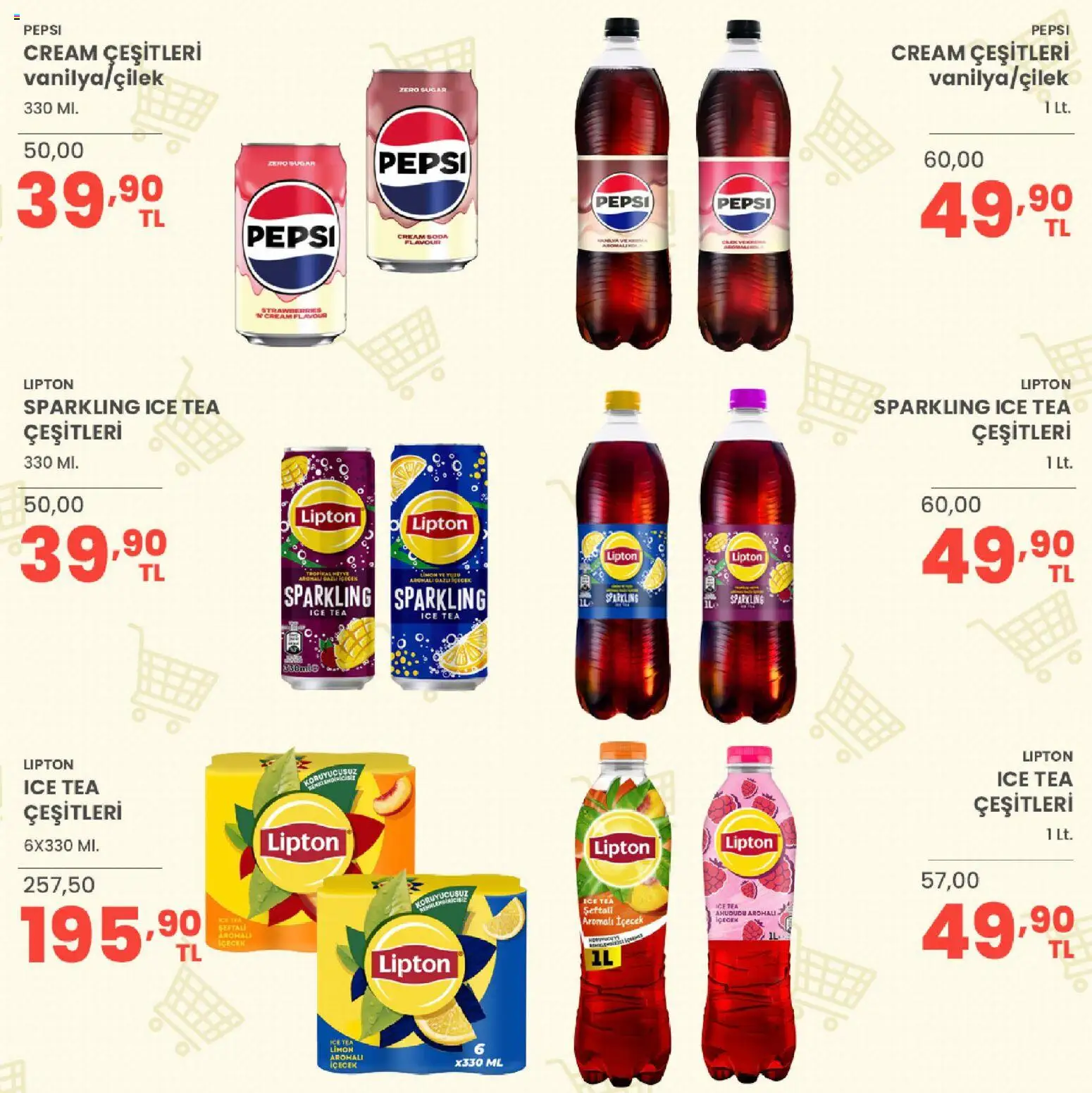 Sarıyer Katalog - 07 Ağustos 2026 tarihinden itibaren geçerlidir | Sayfa: 30 | Ürünler: Limon, Şeftali, Ahududu, Ice tea