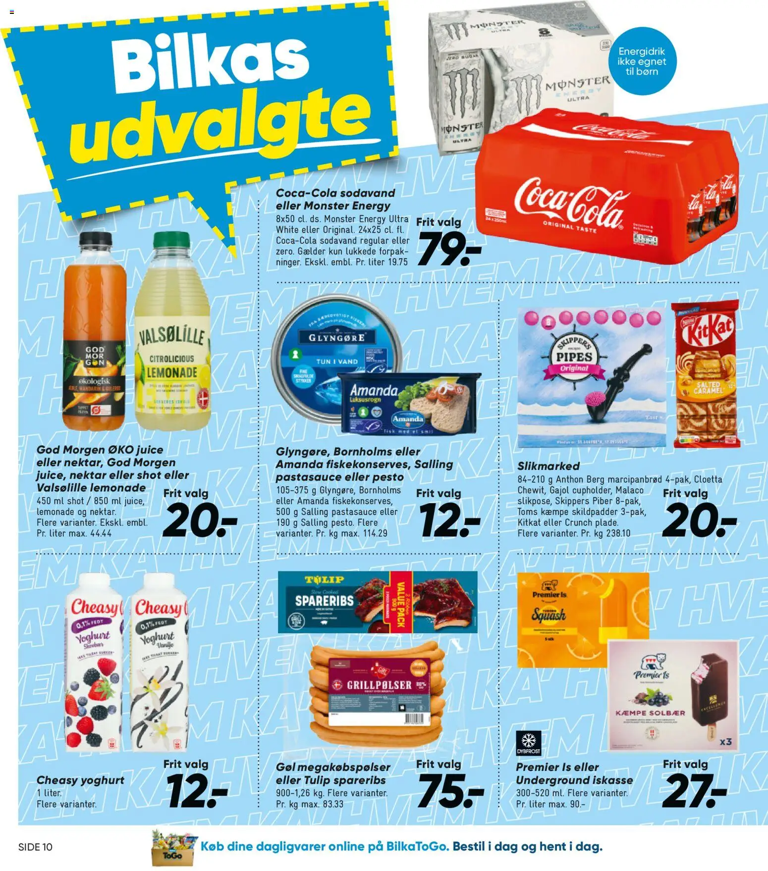 Bilka tilbudsavis – gyldig fra 19.06.2026 | Side: 10 | Produkter: Yoghurt, Sodavand, Tun, Marcipanbrød