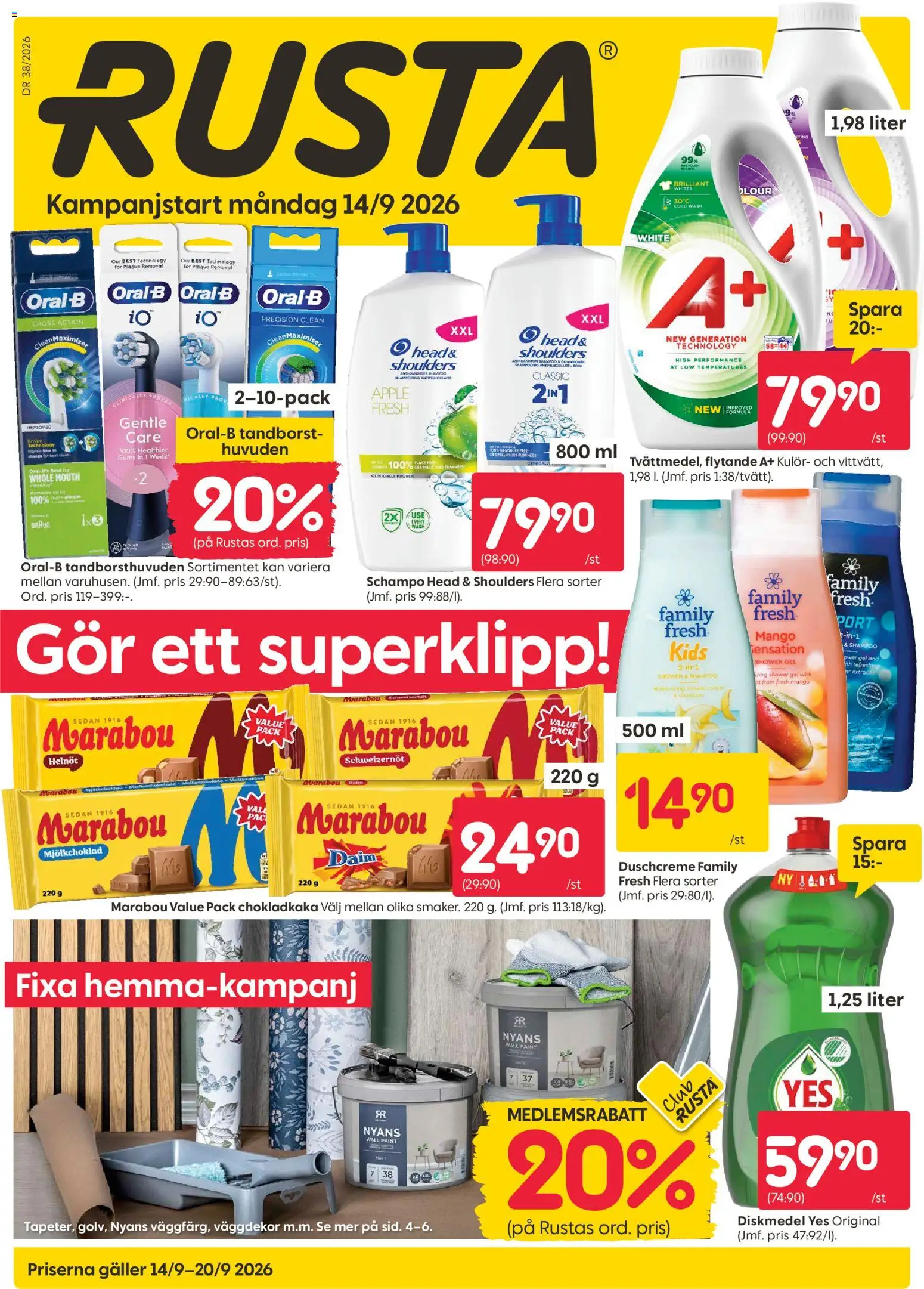 Rusta reklamblad aktuell från 14/09/2026 | Sida: 1
