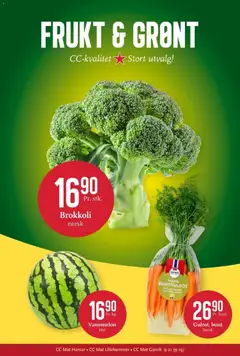 Forhåndsvisning av CC Mat kundeavis gyldig fra 13/07/2026 | Side: 2 | Produkter: Brokkoli, Vannmelon
