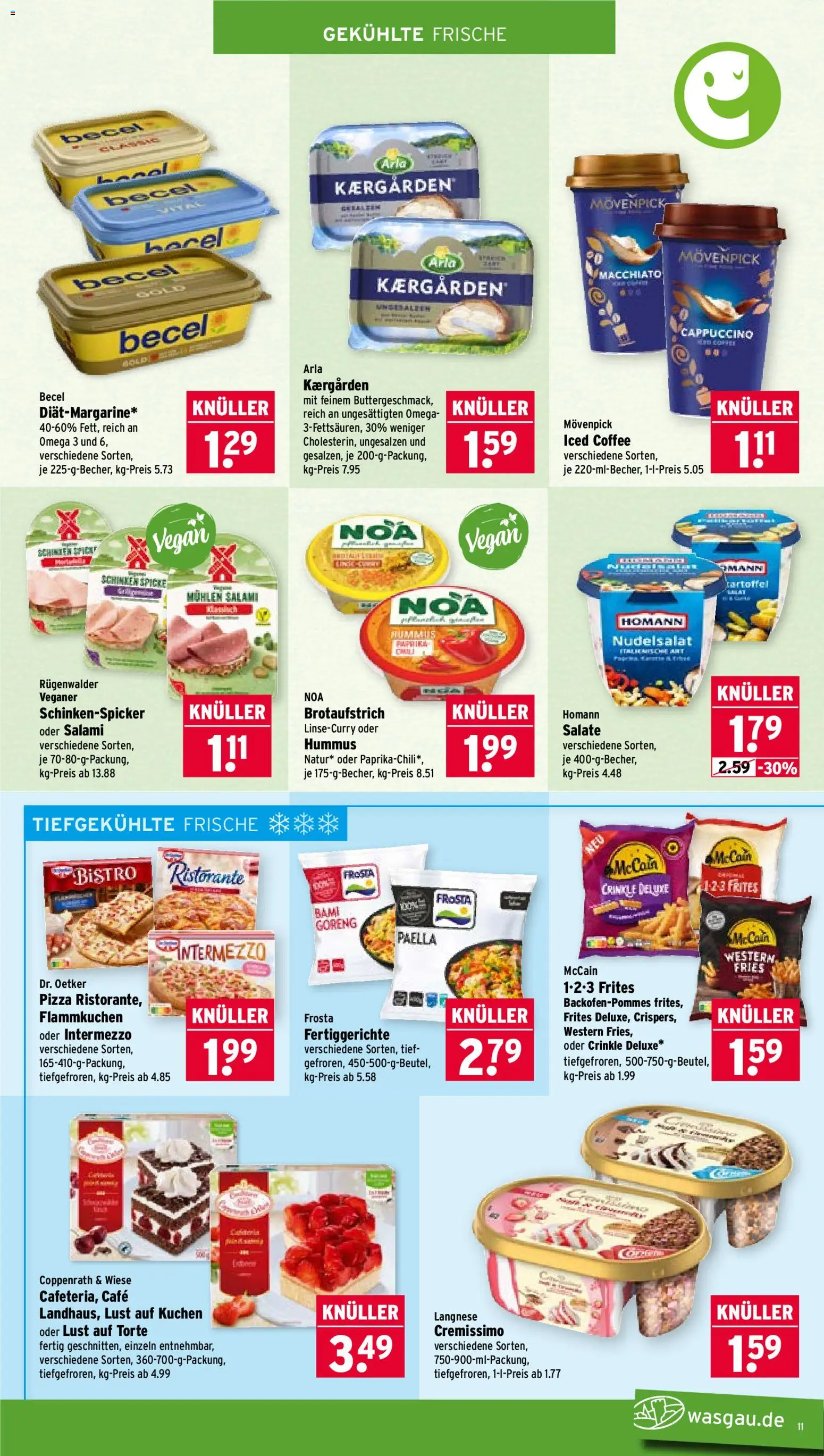 Wasgau Prospekt – gültig ab 12.10.2026 | Seite: 11 | Produkte: McCain, Frosta, Fertiggerichte, Hummus