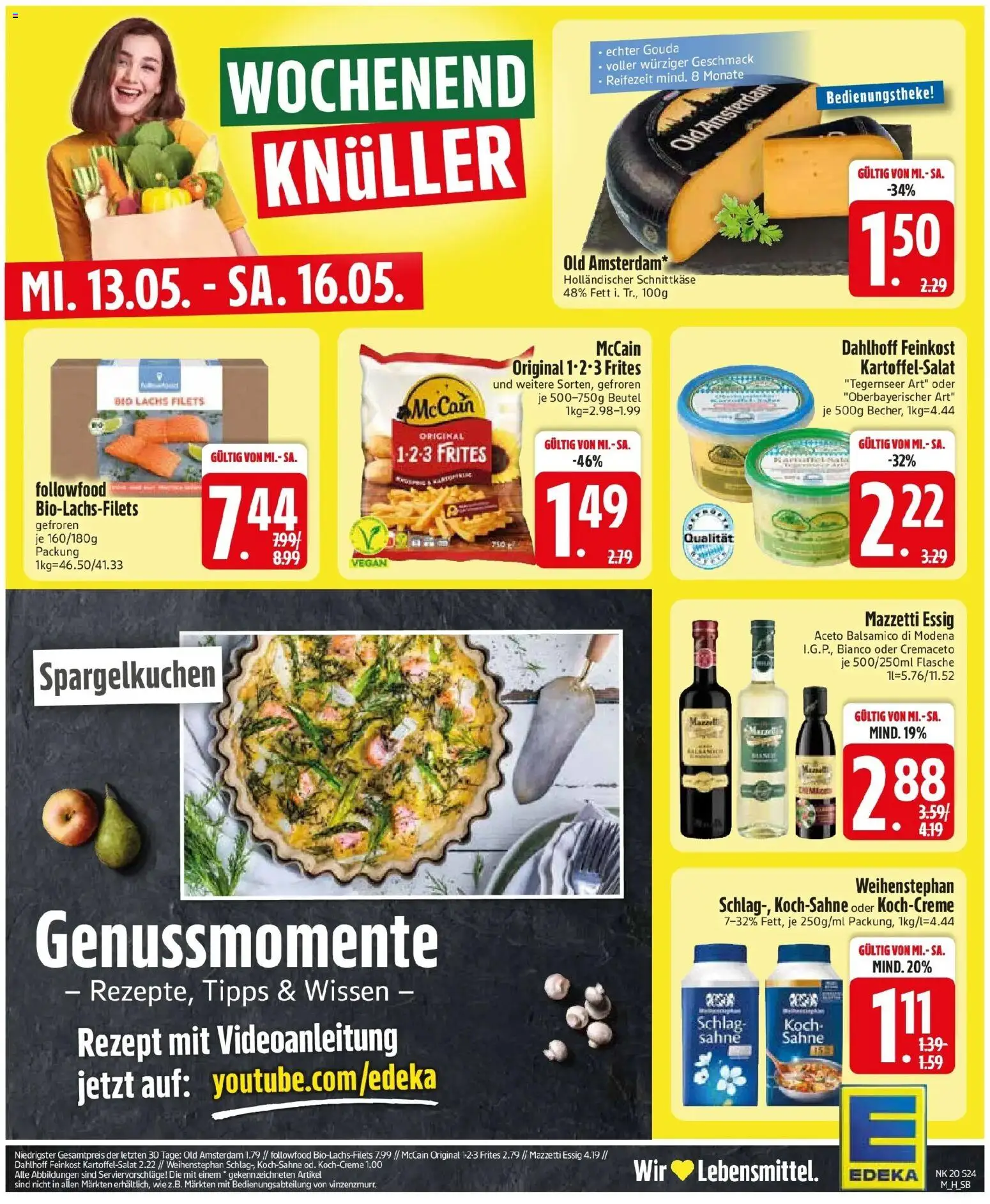 Edeka prospekt Murnau	 – gültig ab 10.05.2026 | Seite: 26 | Produkte: Gouda, McCain, Lachs, Sahne