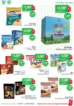 Vache Bleue Gouda, Geraspte gouda - 150g - Voorbeeld van een folder van Intermarché, geldig van 01/09/2026 | Pagina: 7 | Producten: Gouda, Kip, Groenten, Kaart