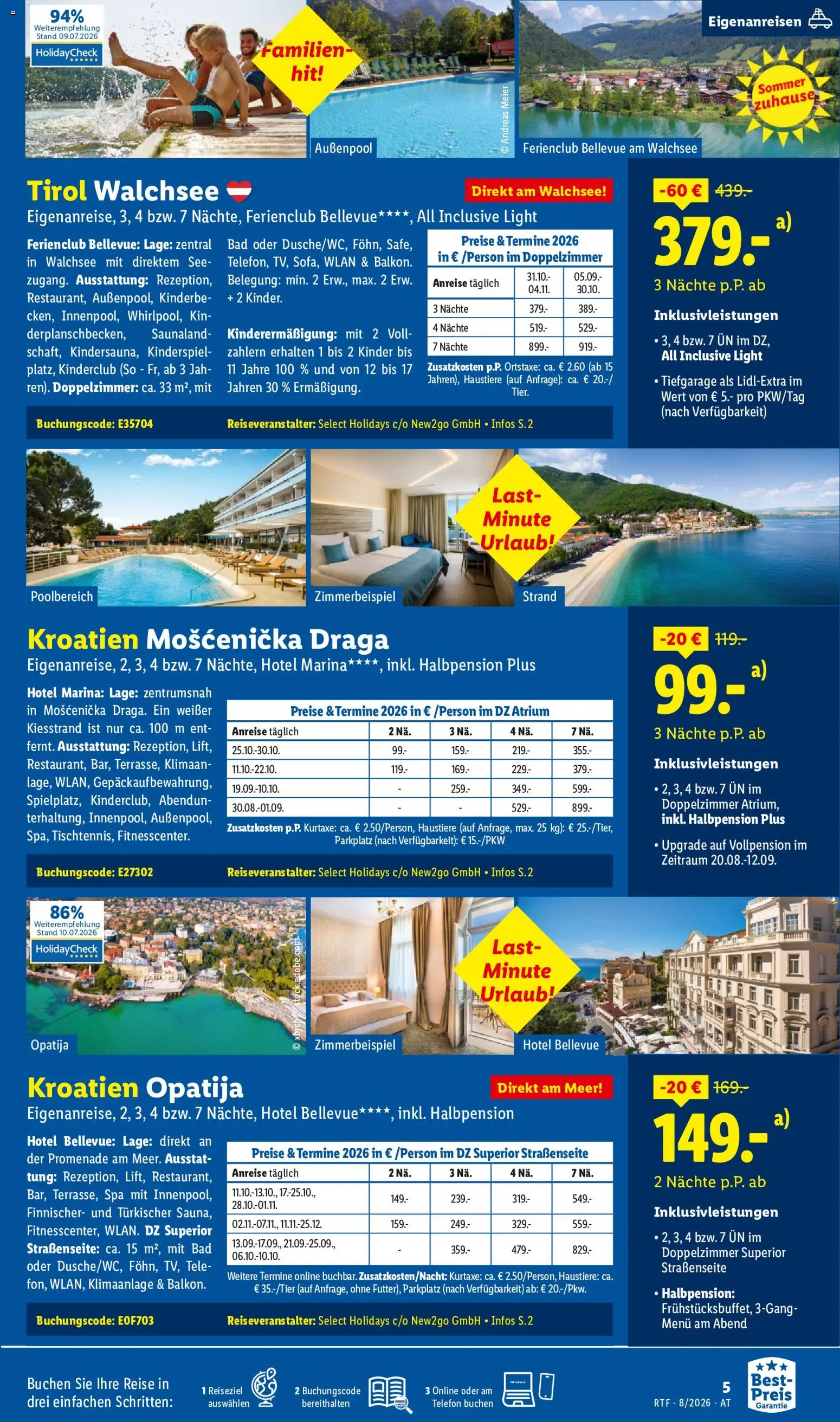 Lidl August/September Reise - Highlights gültig ab 12.08.2026 | Seite: 5 | Produkte: Telefon, Klimaanlage, Bad