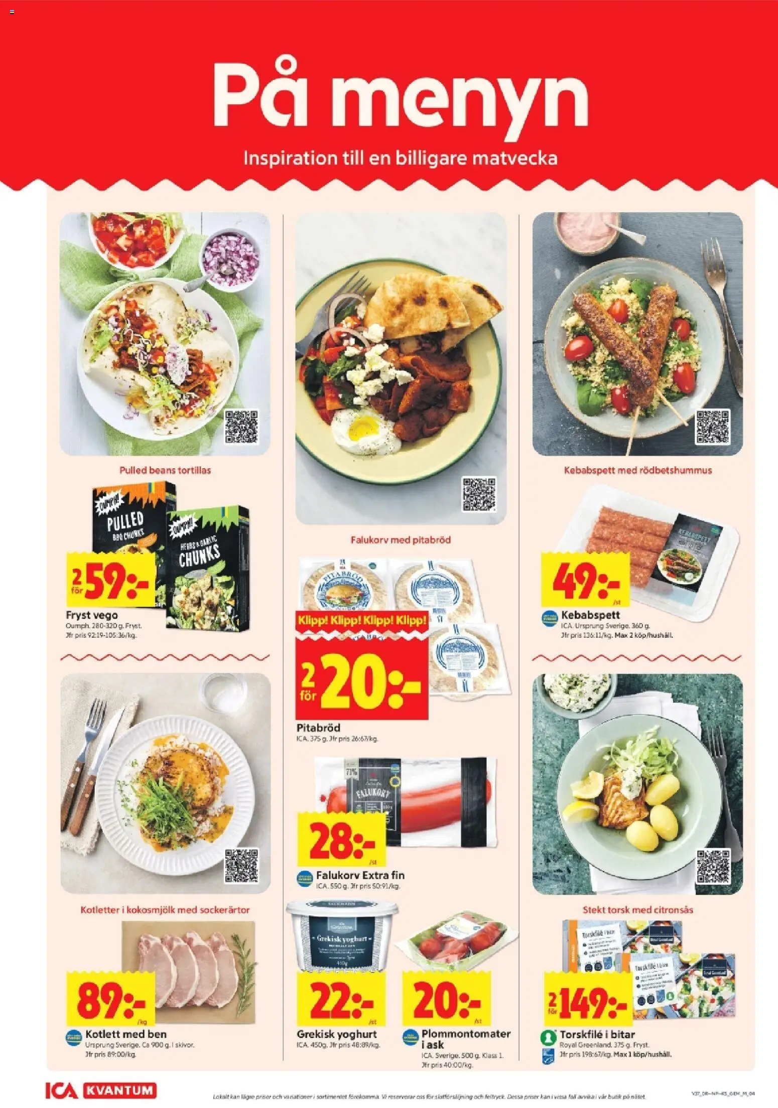 ICA Kvantum reklamblad aktuell från 07/09/2026 | Sida: 4 | Produkter: Gem, Kokosmjölk, Pitabröd, Yoghurt