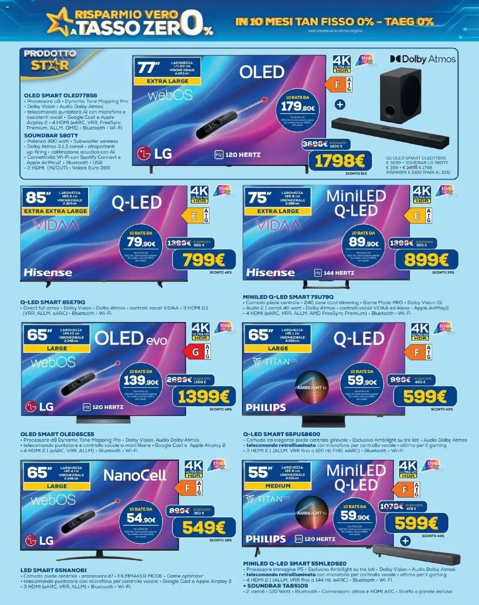 Volantino Euronics del 23.04.2026 | Pagina: 6 | Prodotti: Soundbar, TV, Audio, Microfono