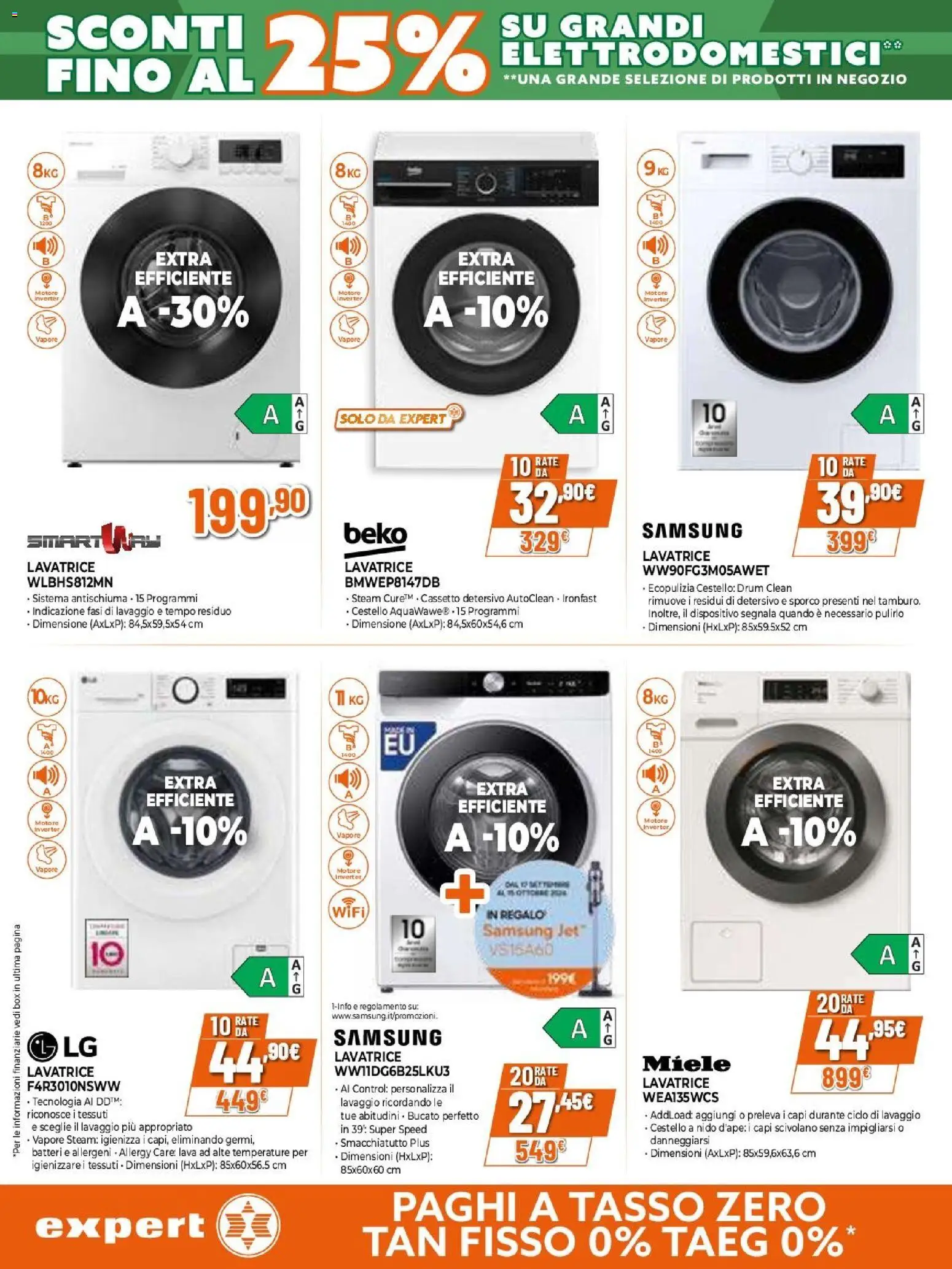 Volantino Iperal del 24/09/2026 | Pagina: 2 | Prodotti: Lavatrice, Miele, Samsung