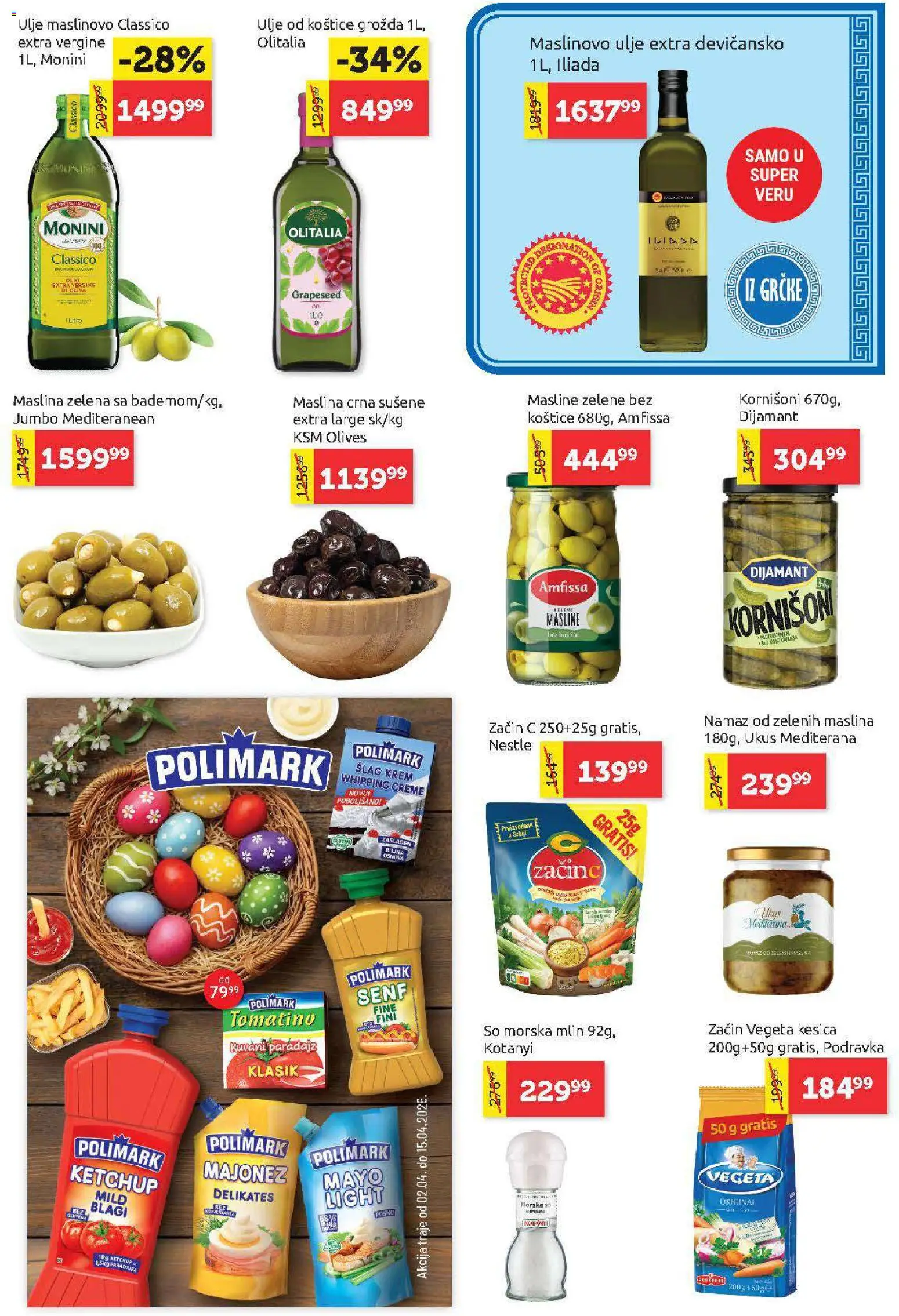 SuperVERO katalog - važi od 02.04.2026 | Strana: 13 | Proizvode: Majonez, Masline, So, Paradajz