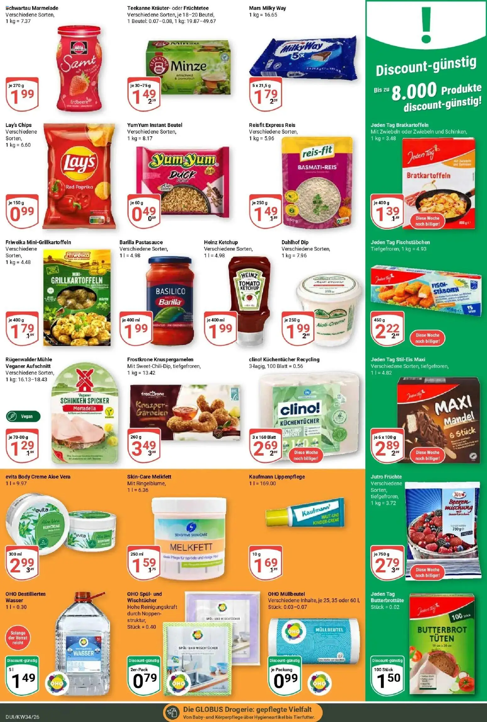 Globus Prospekt Duisburg (ab 17.08.2026) » Angebote online | Seite: 5 | Produkte: Mars, Zwiebeln, Paprika, Reis