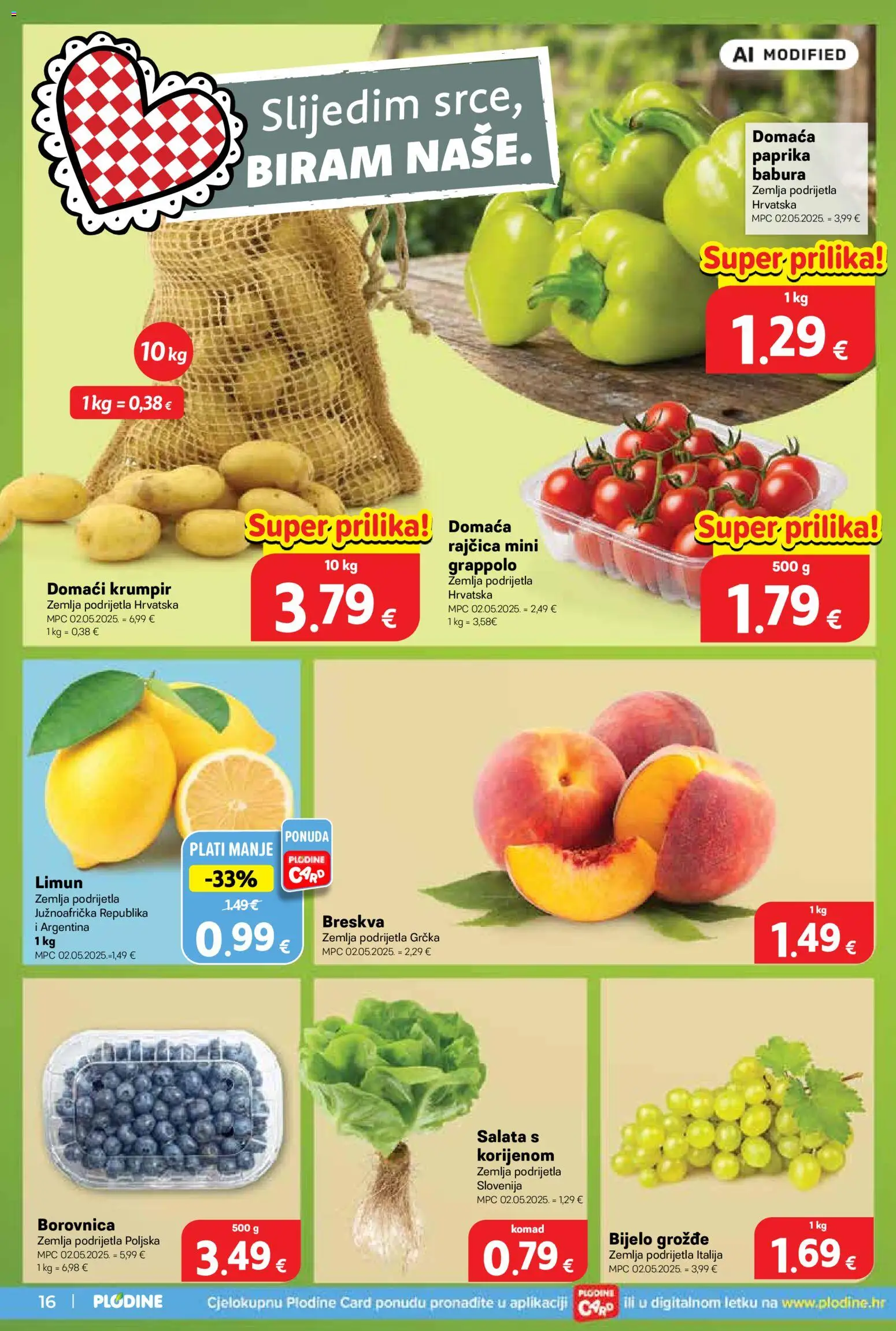 Plodine katalog | vrijedi od 06.08.2026 | Stranica: 16 | Proizvodi: Paprika, Salata, Limun, Grožđe