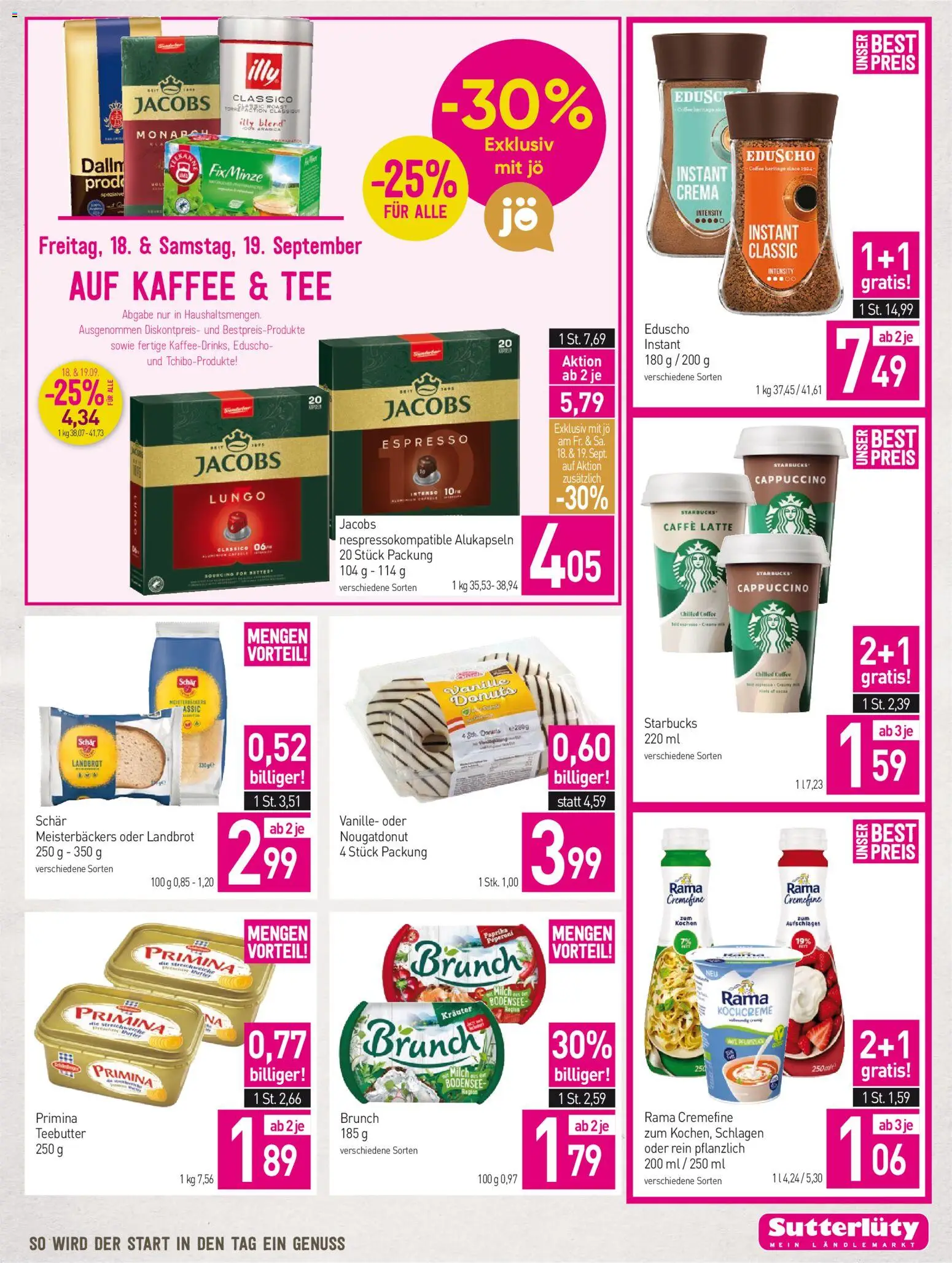 Sutterlüty Flugblatt gültig ab 17.09.2026 | Seite: 3 | Produkte: Vanille, Kaffee, Tee