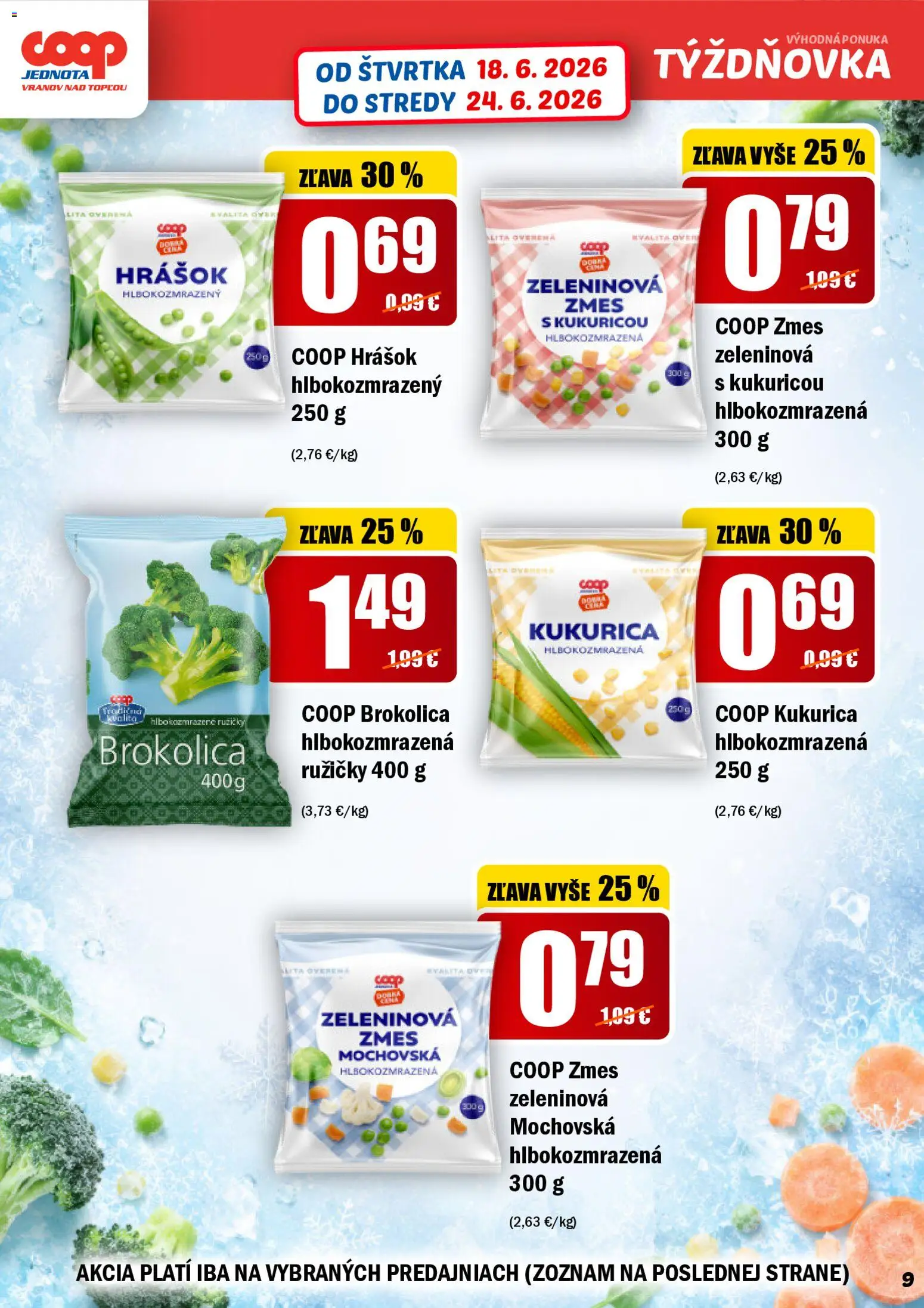 Nové COOP Jednota akcie – leták je platný od 18.06.2026 | Strana: 9