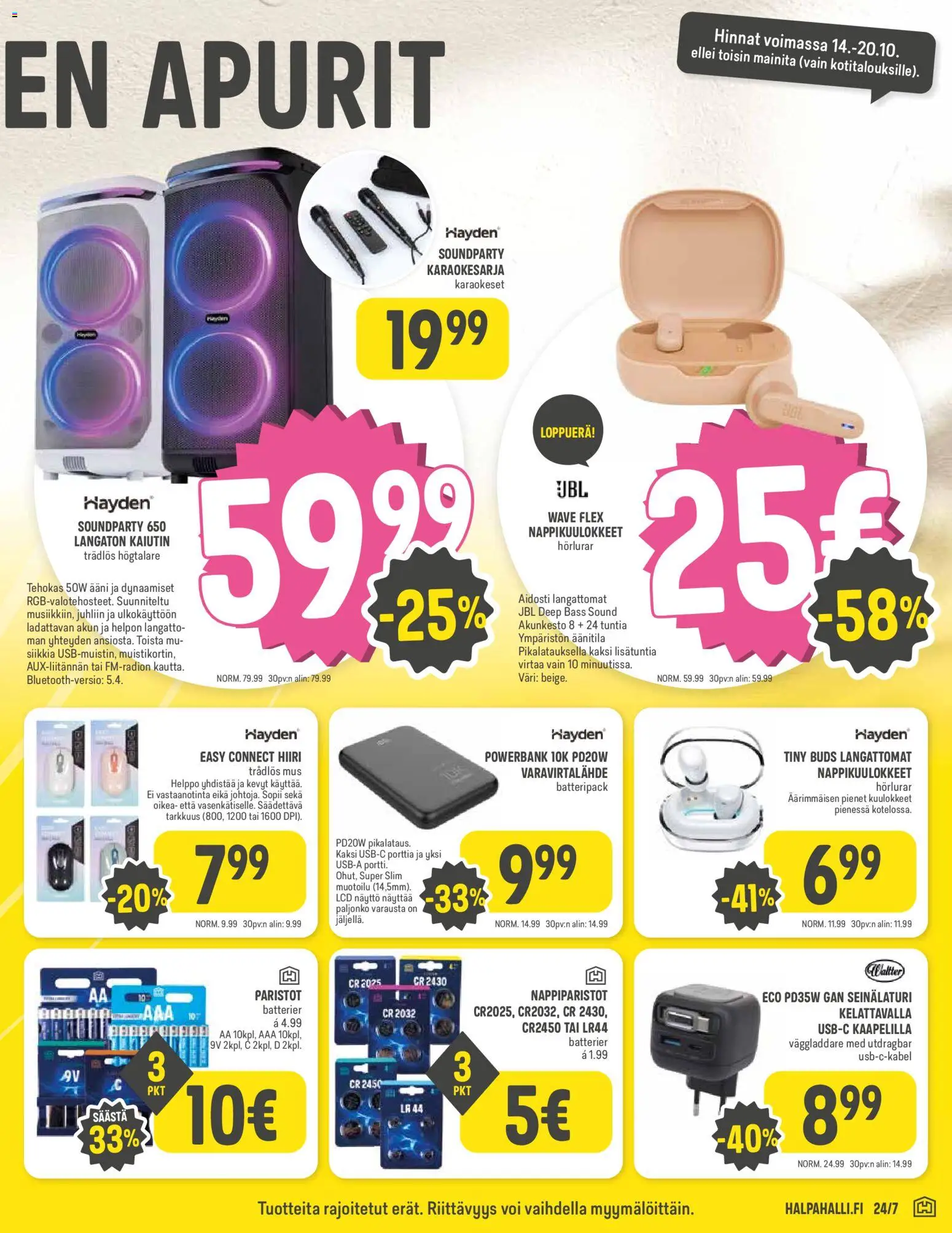 Halpa Halli tarjoukset – voimassa 14/10/2026 alkaen | Sivu: 15