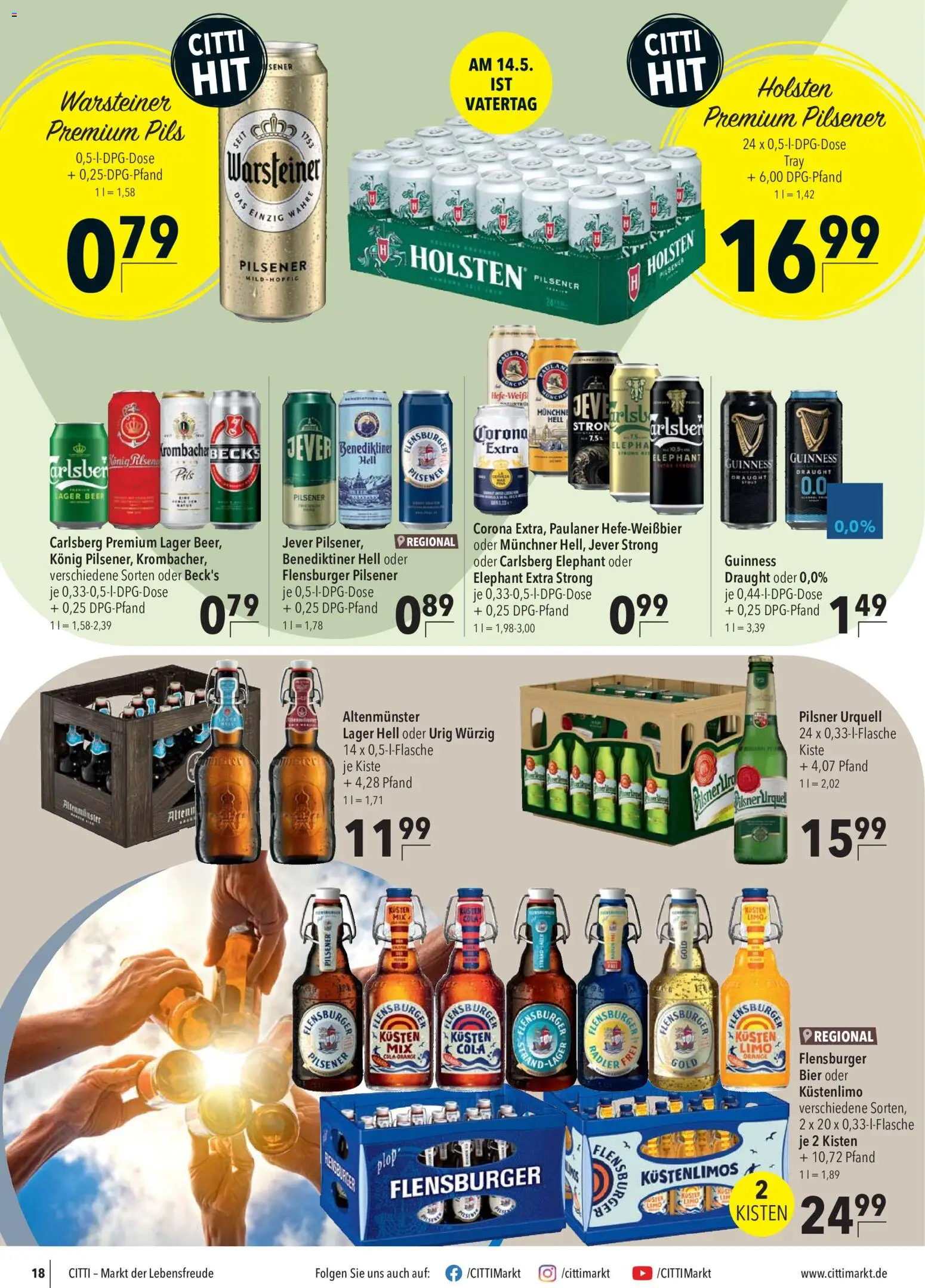 CITTI Markt Prospekt 	 – gültig ab 13.05.2026 | Seite: 20 | Produkte: Carlsberg, Cola, Pils, Benediktiner hell