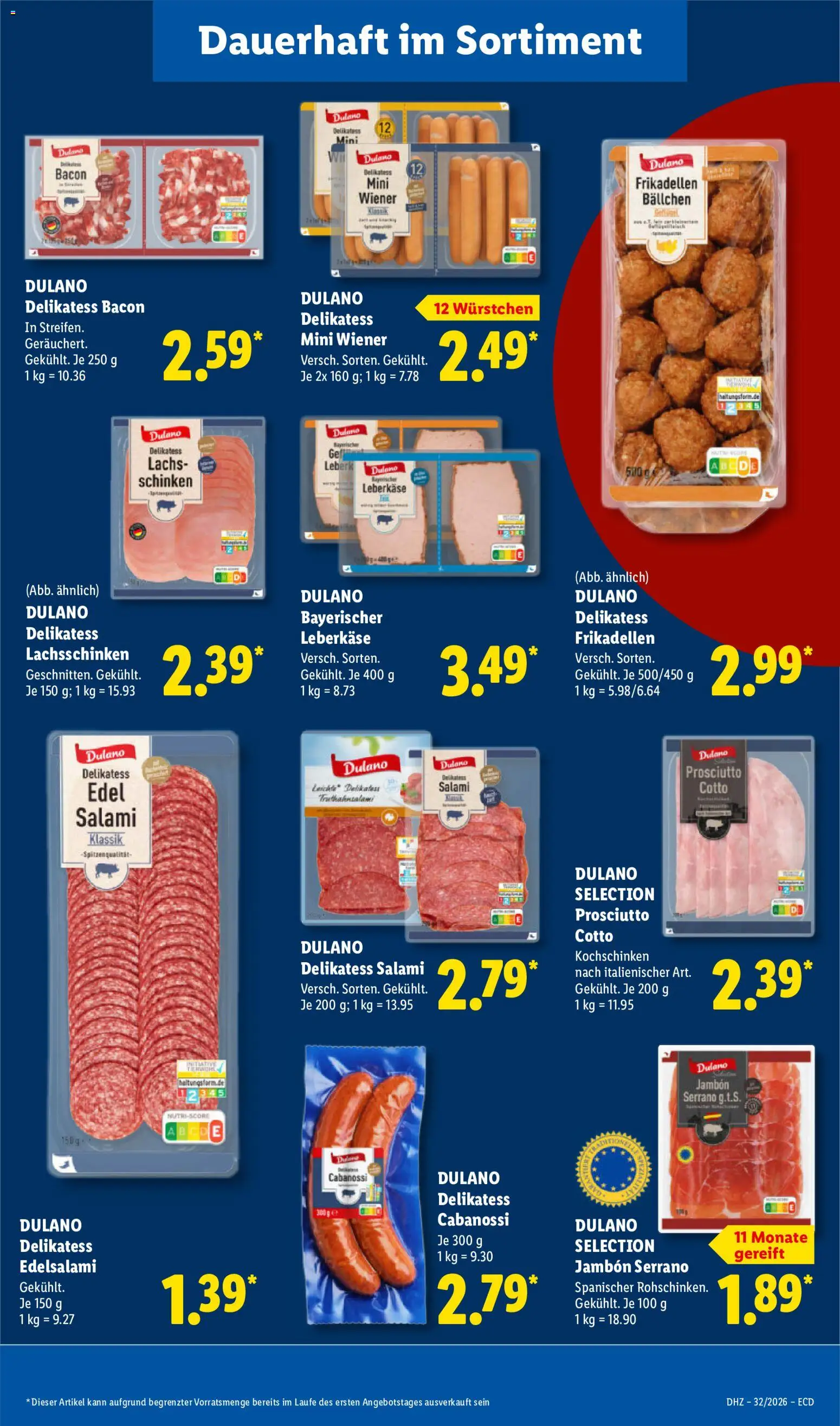 Lidl Německo leták od 03.08.2026 | Strana: 25 | Produkty: Prosciutto, Cotto
