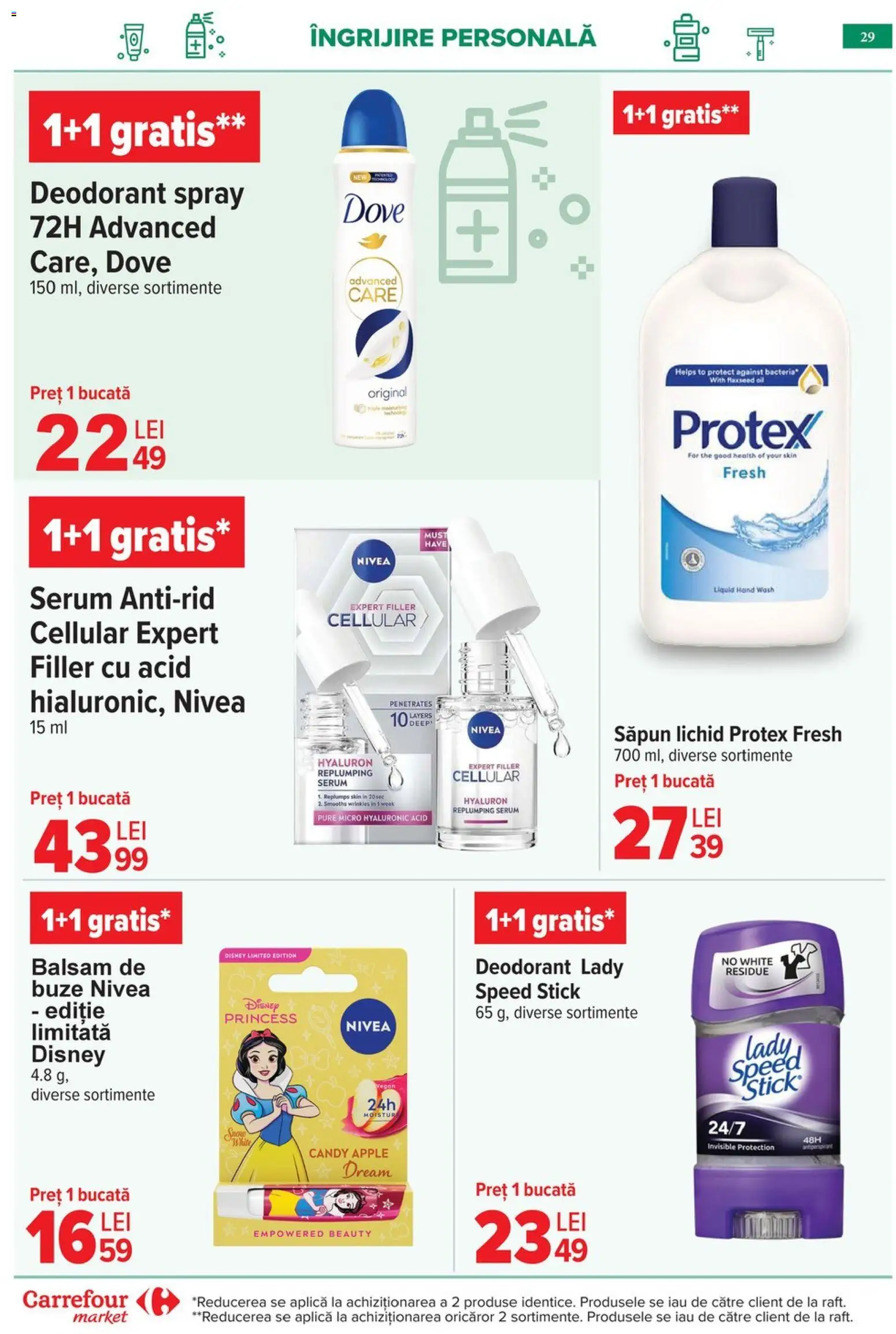 Noul catalog Carrefour – valabil de la 06.05.2026 | Pagină: 32 | Produse: Serum, Balsam, Deodorant, Săpun lichid
