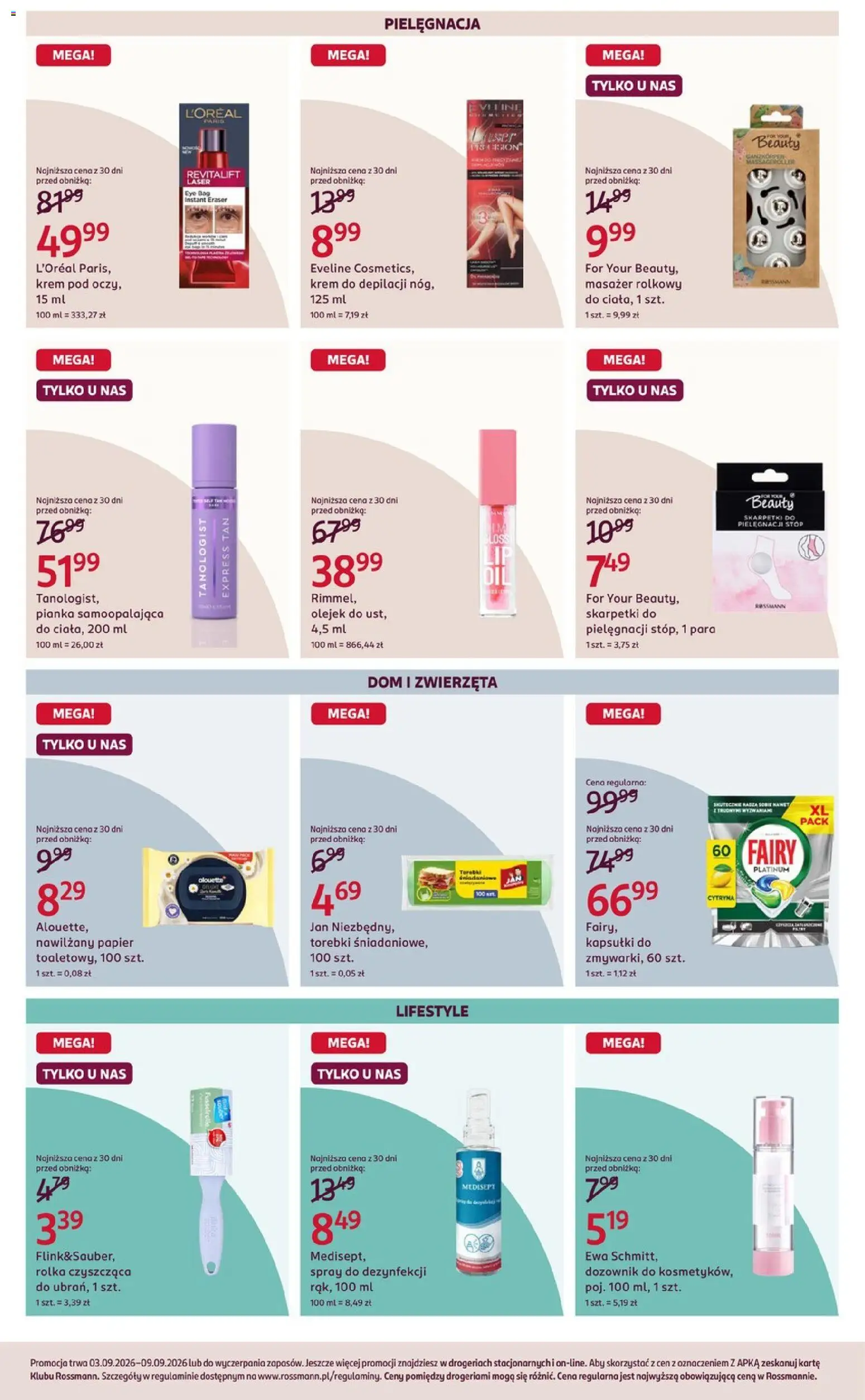 Rossmann gazetka od 03.09.2026 | Strona: 6 | Produkty: Cytryna, Fairy, Krem, Krem do depilacji