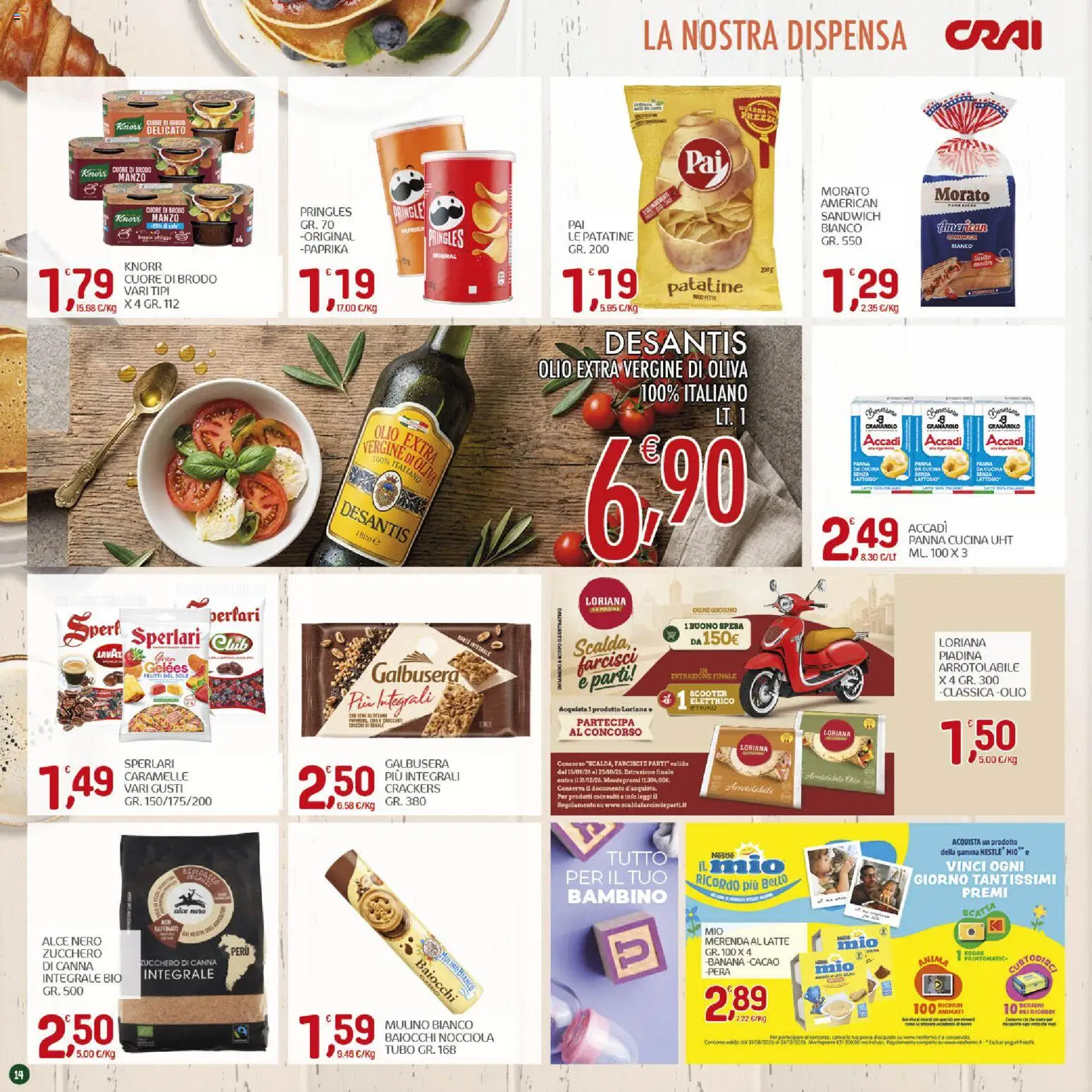 Volantino CRAI del 17/09/2026 | Pagina: 14 | Prodotti: Panna, Piadina, Olio extra vergine, Lievito