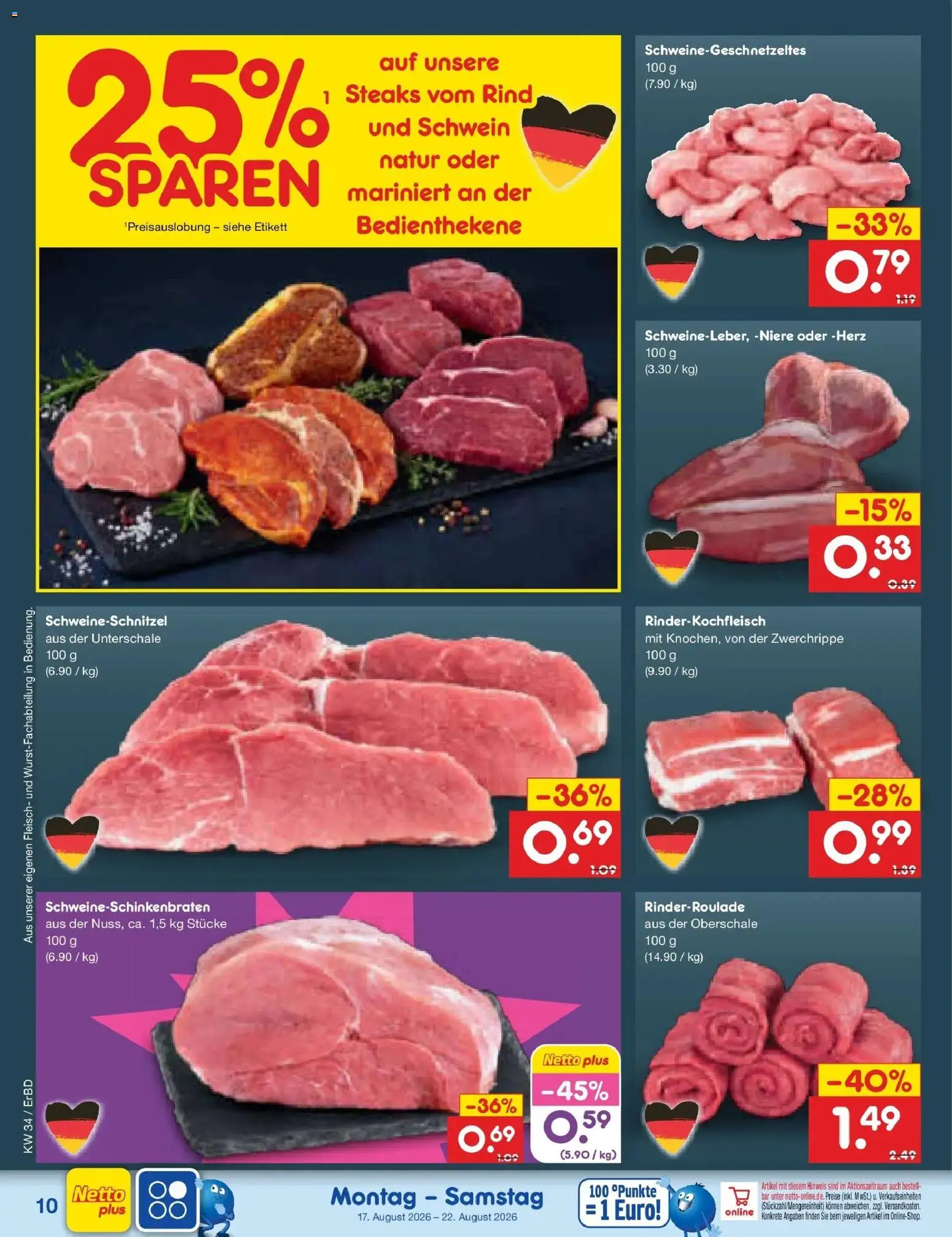 Netto Marken-Discount Prospekt Weimar – gültig ab 17.08.2026 | Seite: 12 | Produkte: Fleisch