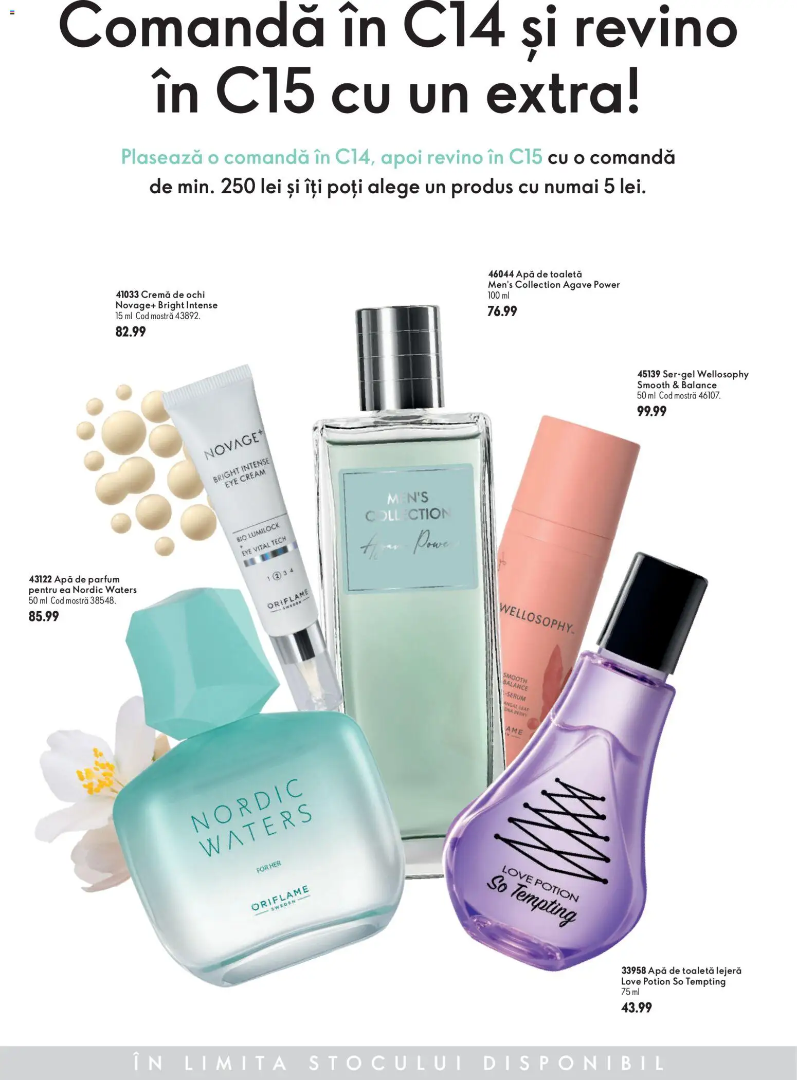 Noul catalog Oriflame – valabil de la 14.10.2026 | Pagină: 13 | Produse: Bio, Toaletă, Cremă, Intense