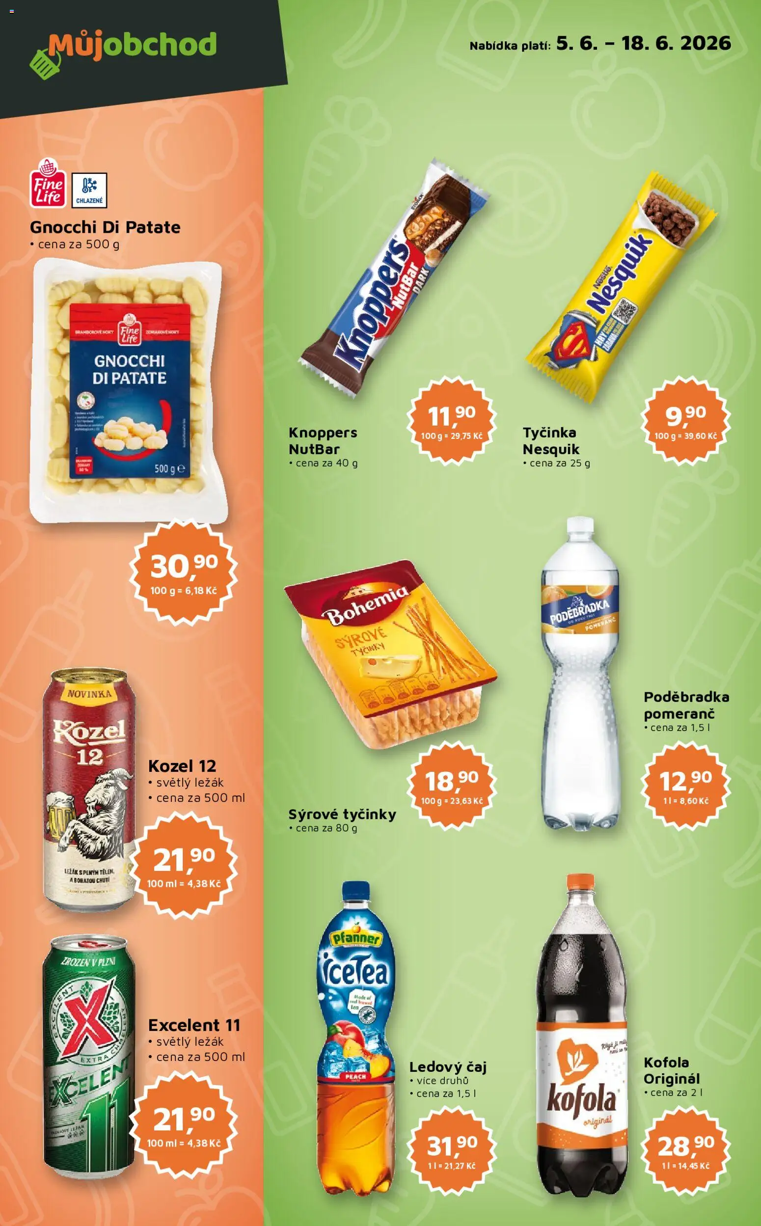 Můj obchod leták - Brand od 05.06.2026 | Strana: 3 | Produkty: Poděbradka, Nesquik, Kofola, Sýrové tyčinky