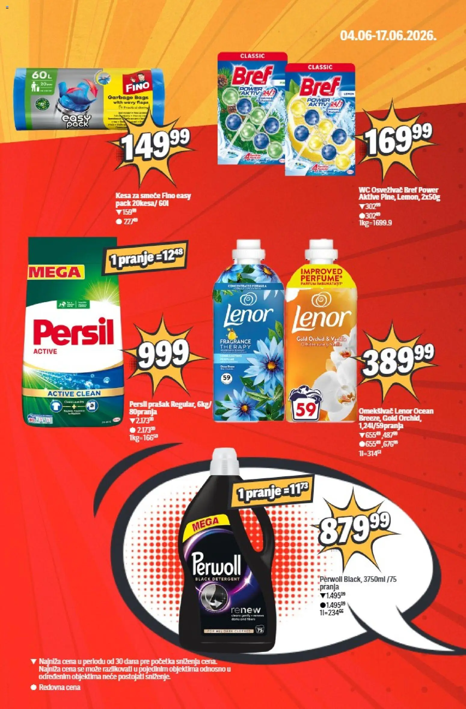 Maxi katalog - važi od 04.06.2026 | Strana: 13 | Proizvode: Bref, Lenor, Perwoll, Wc