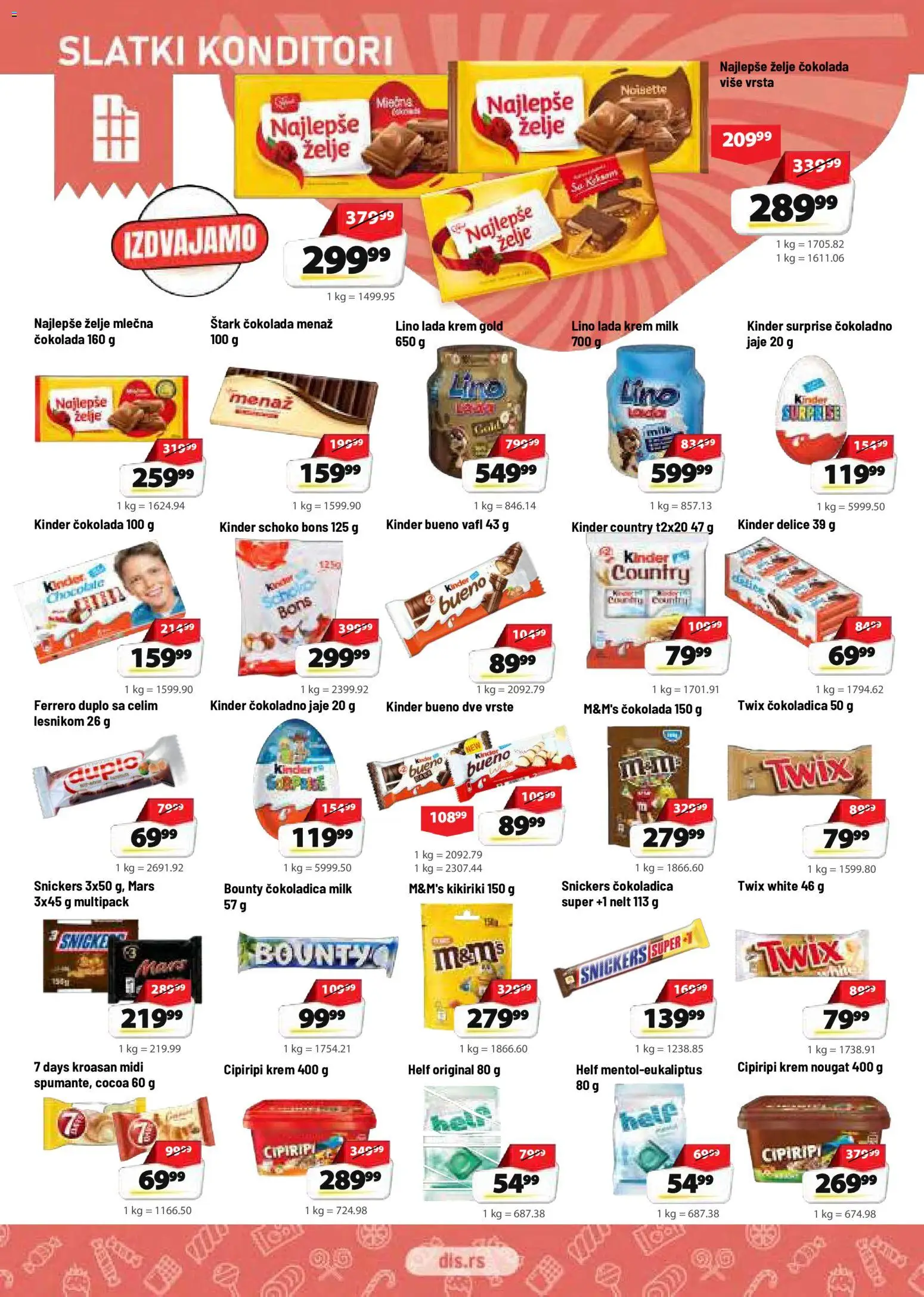 DIS katalog - važi od 01.10.2026 | Strana: 12 | Proizvode: Snickers, Twix, Bounty, Čokolada