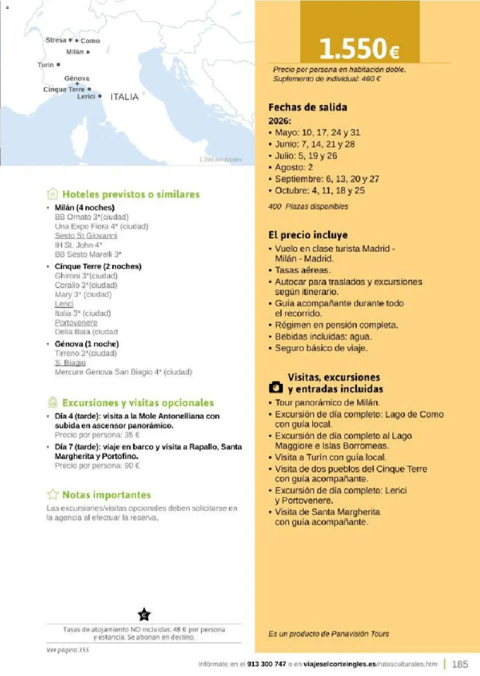 Viajes El Corte Inglés Rutas Culturales de la Comunidad de Madrid │ válido desde el 01.04.2026 | Página: 185