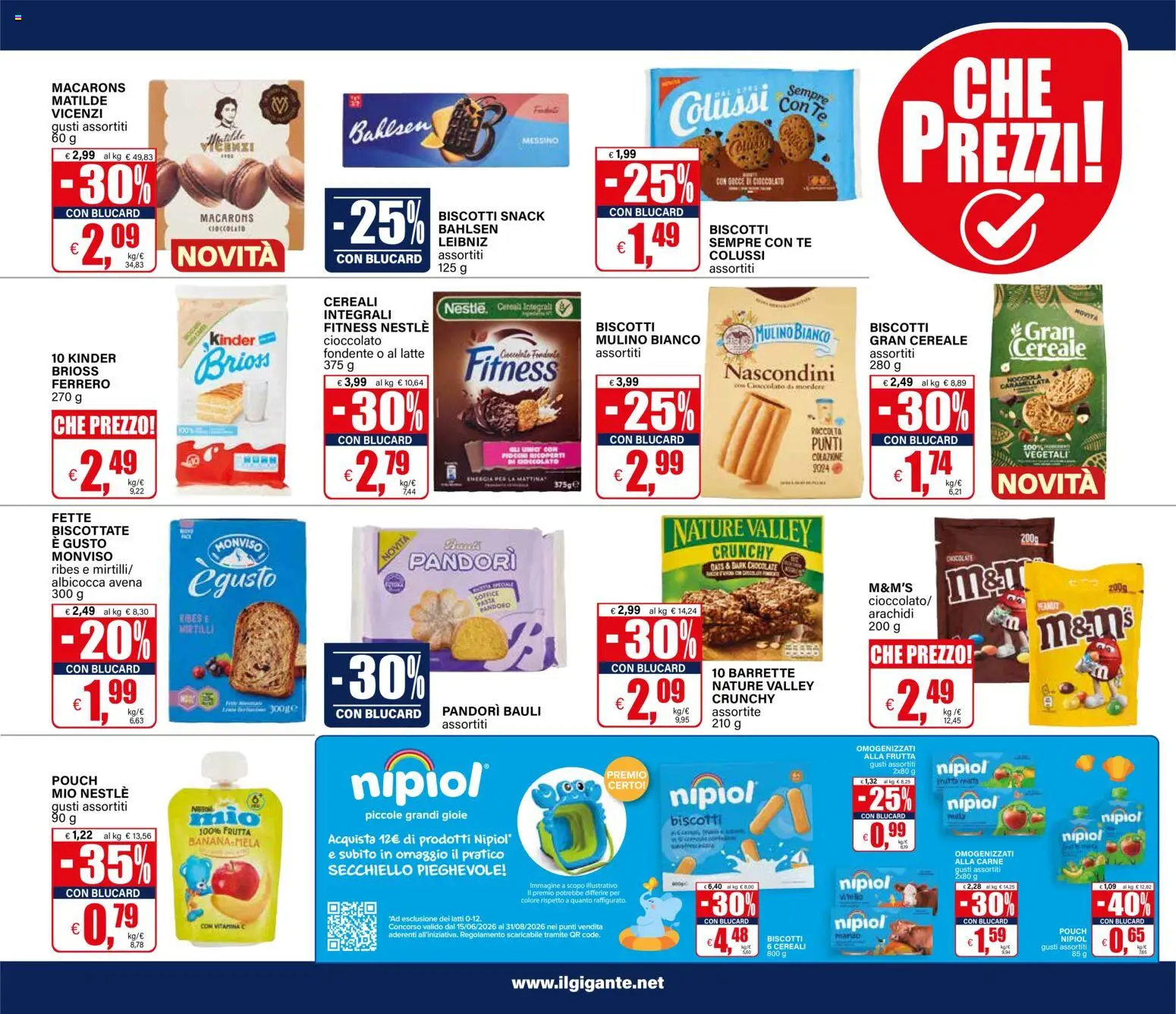 Volantino Il Gigante del 02/07/2026 | Pagina: 17 | Prodotti: Biscotti, Frutta, Pasta, Arachidi