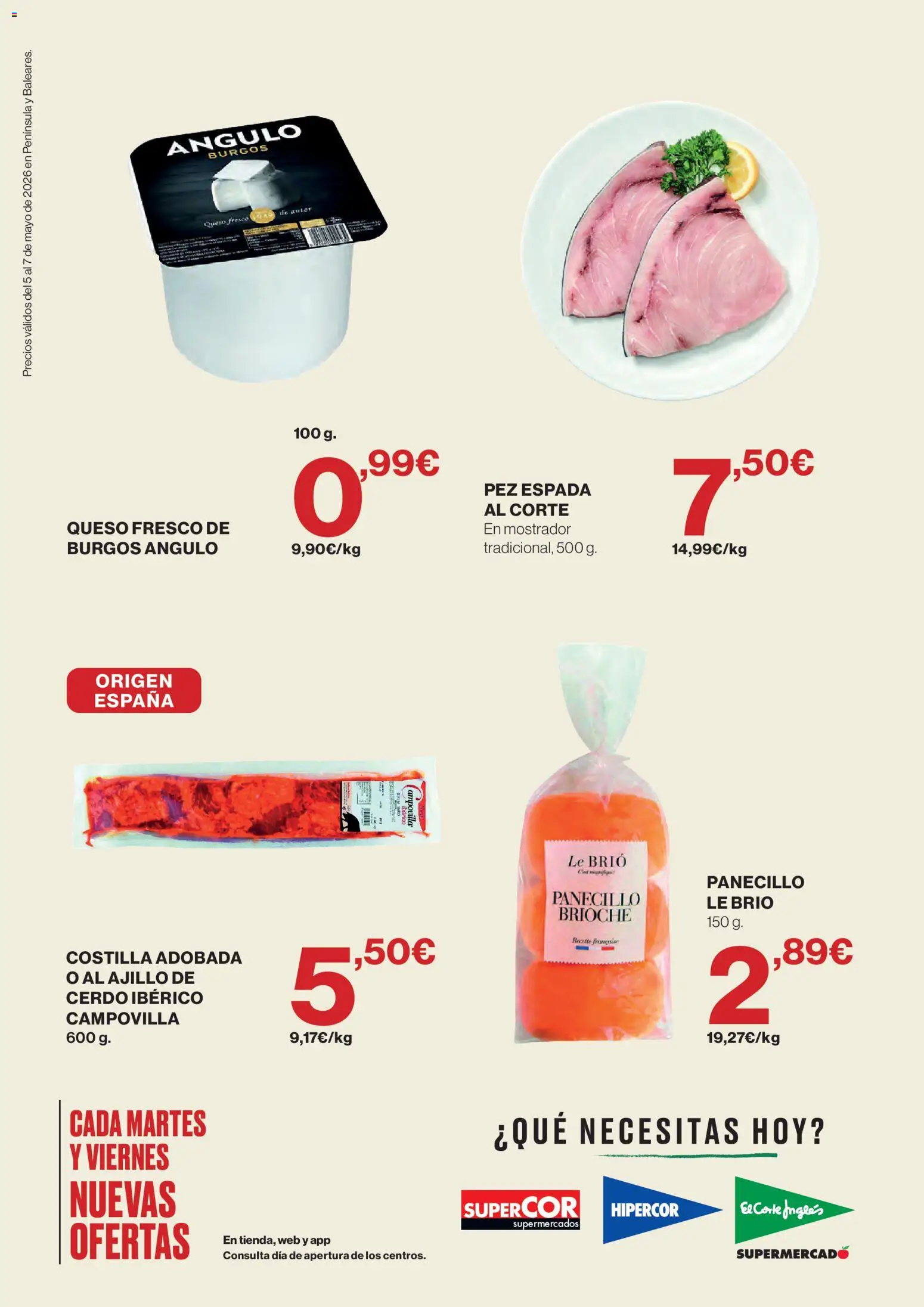 El Corte Inglés ofertas │ válido desde el 05.05.2026 | Página: 2 | Productos: Queso, Queso fresco, Cerdo