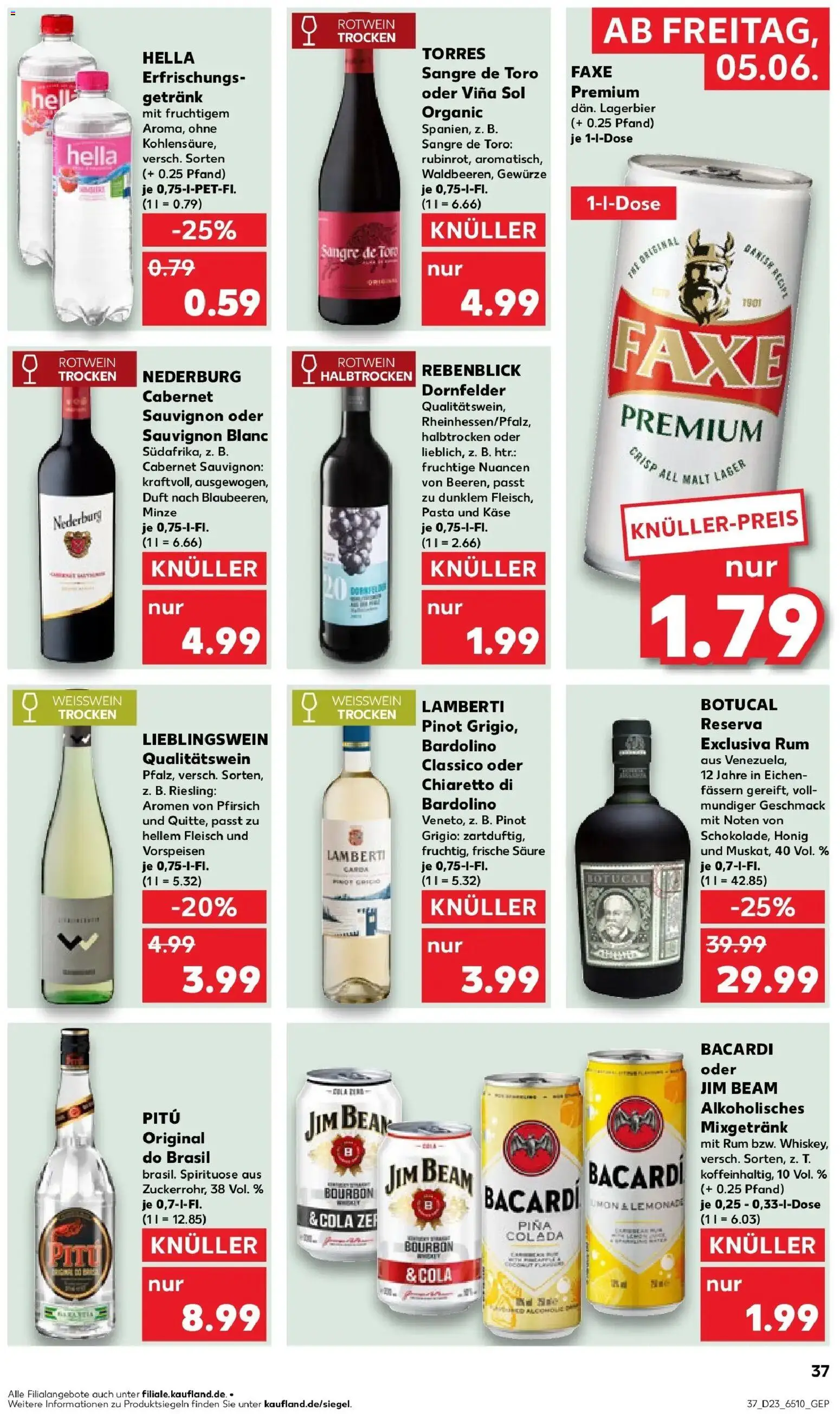 Kaufland Prospekt Kerpen – gültig ab 04.06.2026 | Seite: 37 | Produkte: Weißwein, Weißwein trocken, Pasta, Fleisch