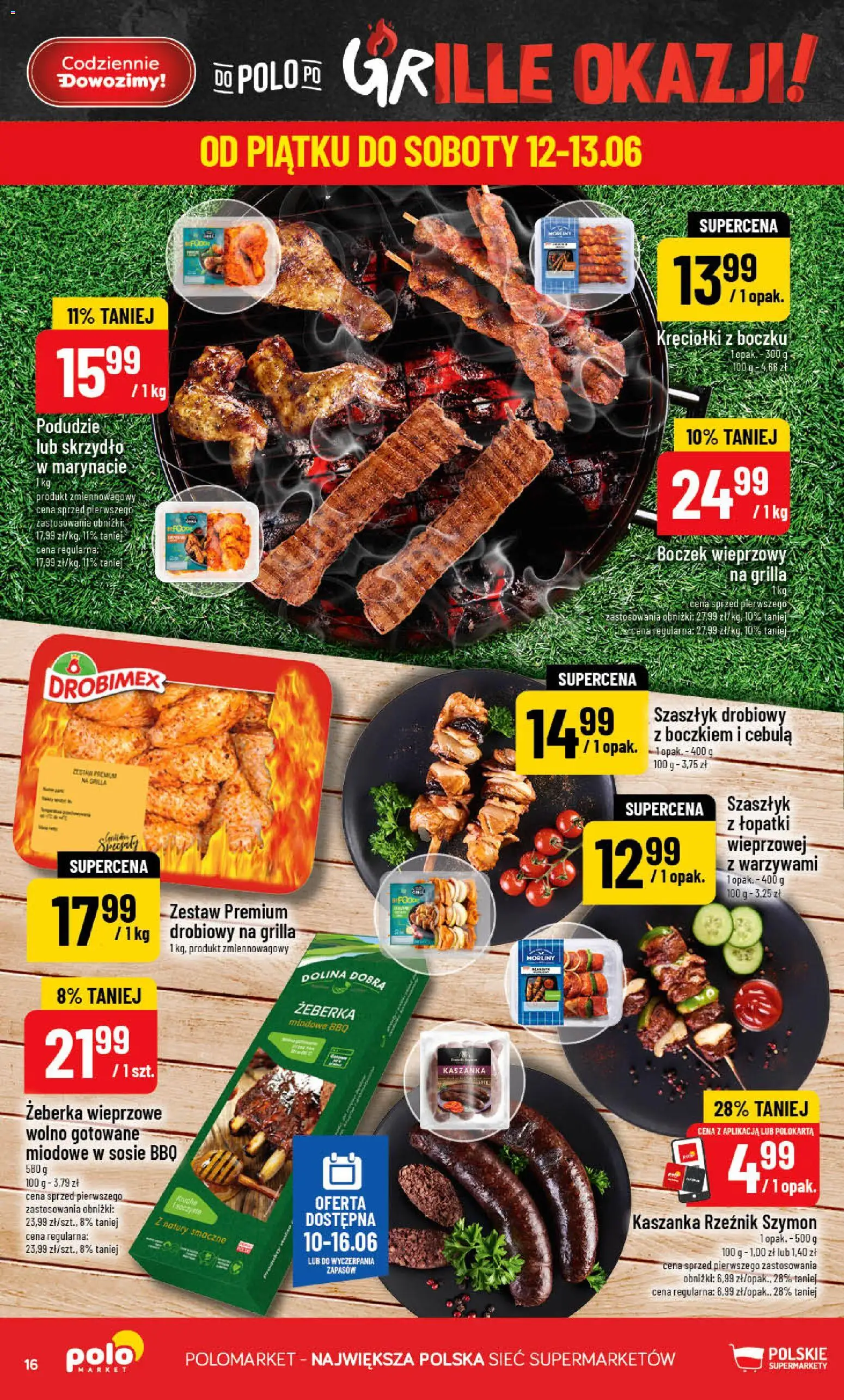 POLOmarket gazetka od 10.06.2026 | Strona: 16 | Produkty: Wolno gotowane, Kaszanka, Boczek
