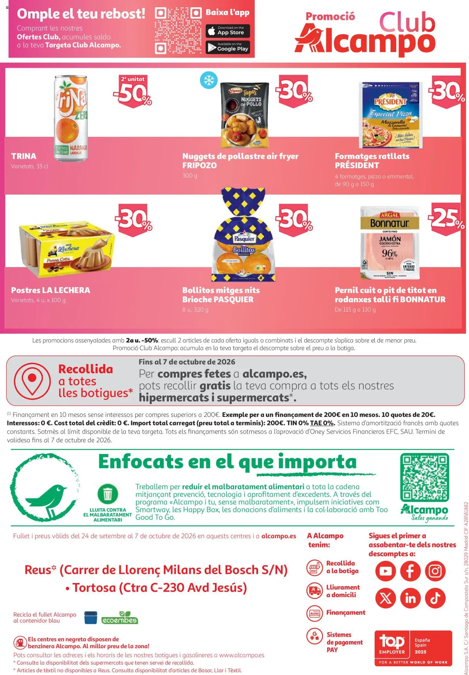 Alcampo Superstore Catalan │ válido desde el 24/09/2026 | Página: 16 | Productos: Jamón, Jamón cocido, Pizza, Carne