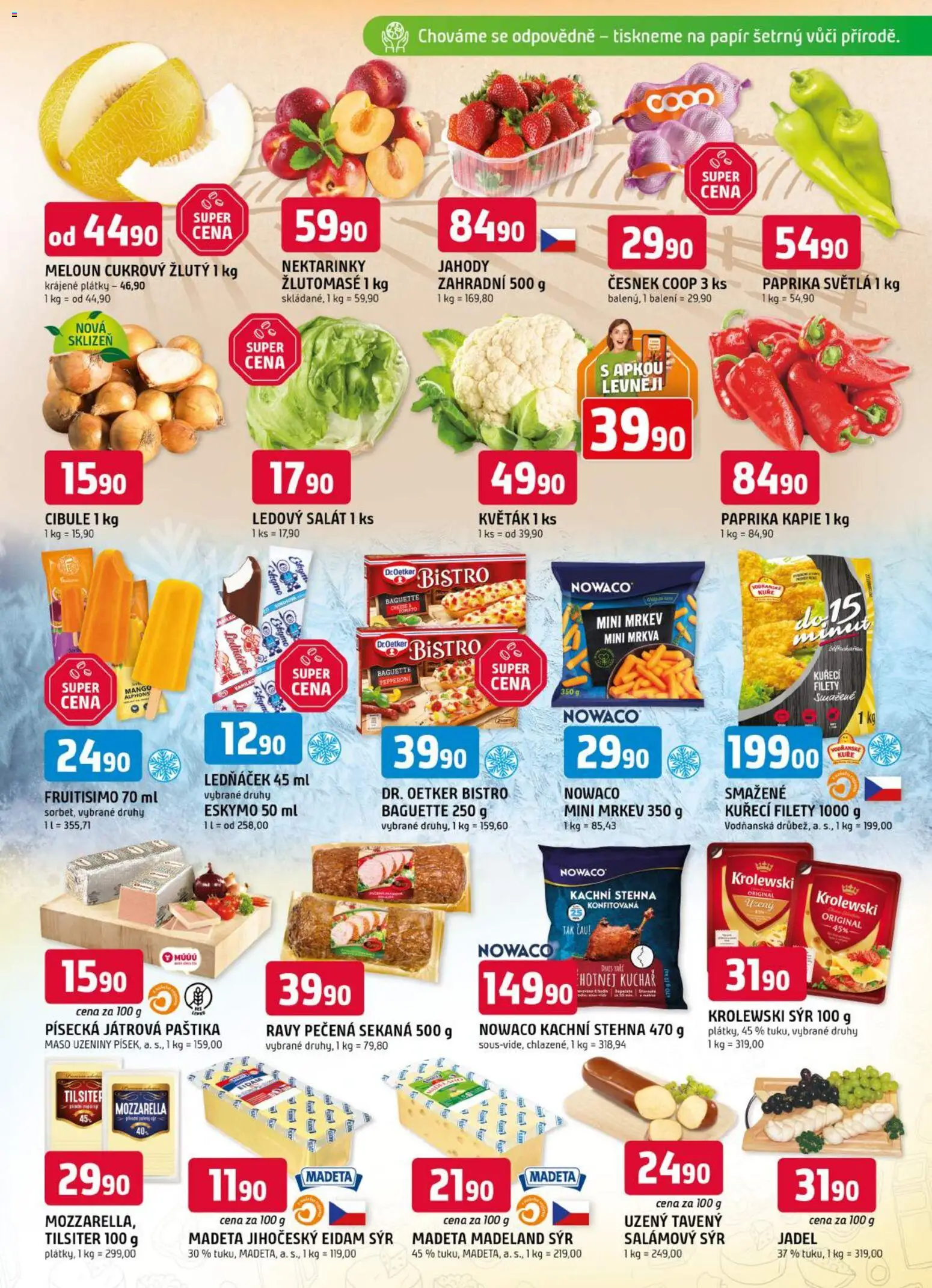 Trefa leták od 03.06.2026 | Strana: 3 | Produkty: Meloun, Jahody, Nektarinky, Česnek