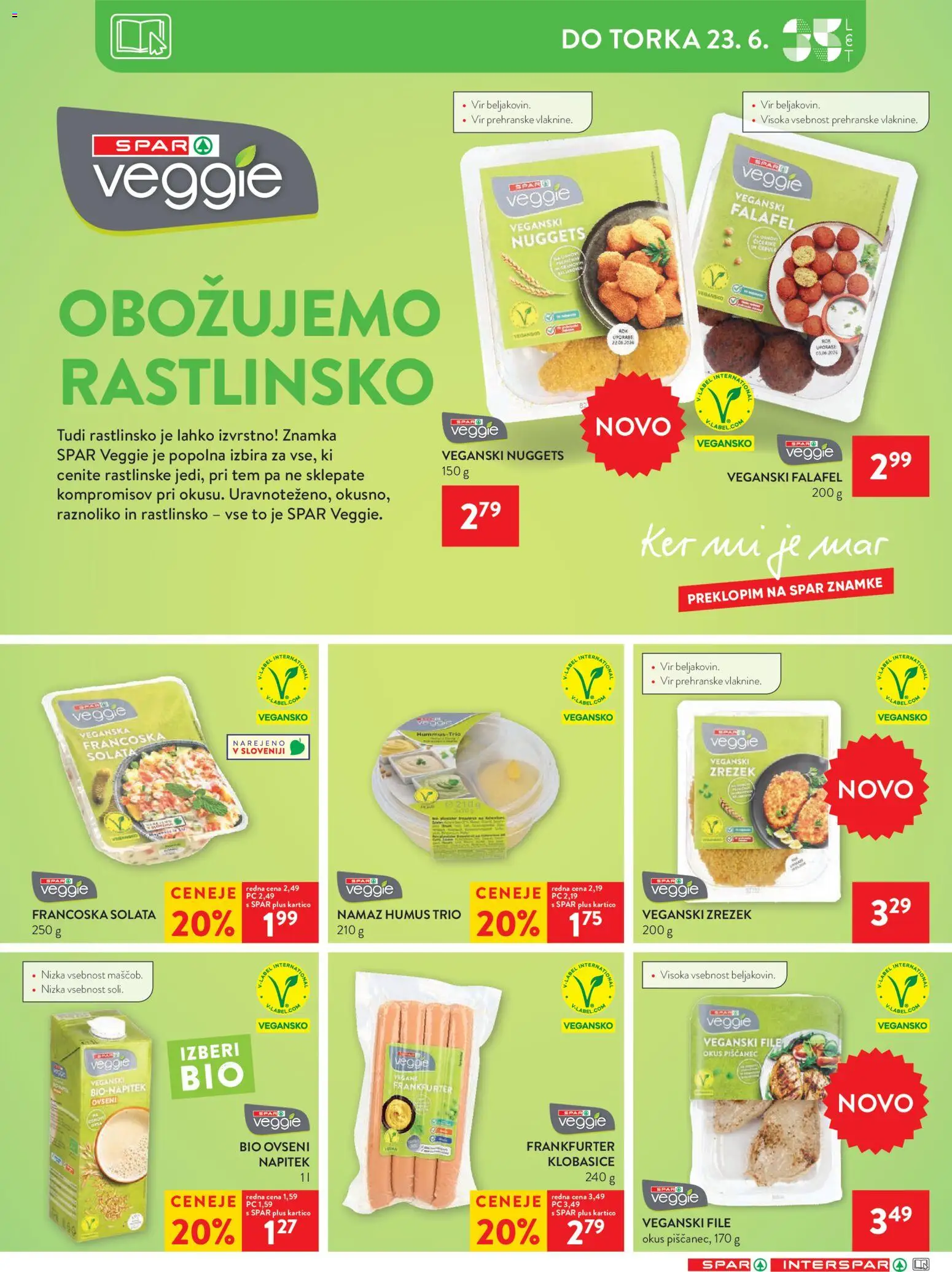 Novi Spar katalog ponudbe – veljaven od 17.06.2026 | Stran: 17 | Izdelki: Klobasice, Namaz, Solata