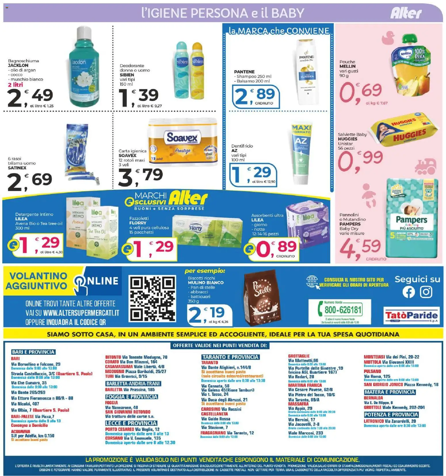 Volantino Alter Discount del 29/10/2026 | Pagina: 12 | Prodotti: Carta igienica, Fazzoletti, Biscotti, Intimo