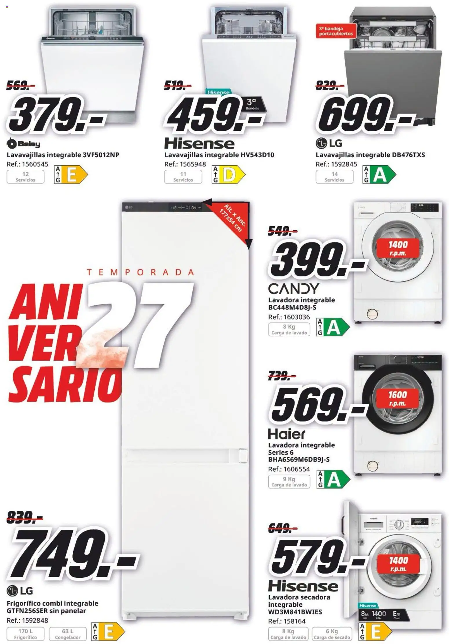Media Markt folleto │ válido desde el 24/07/2026 | Página: 27 | Productos: Lavadora, Secadora, Combi, Bandeja