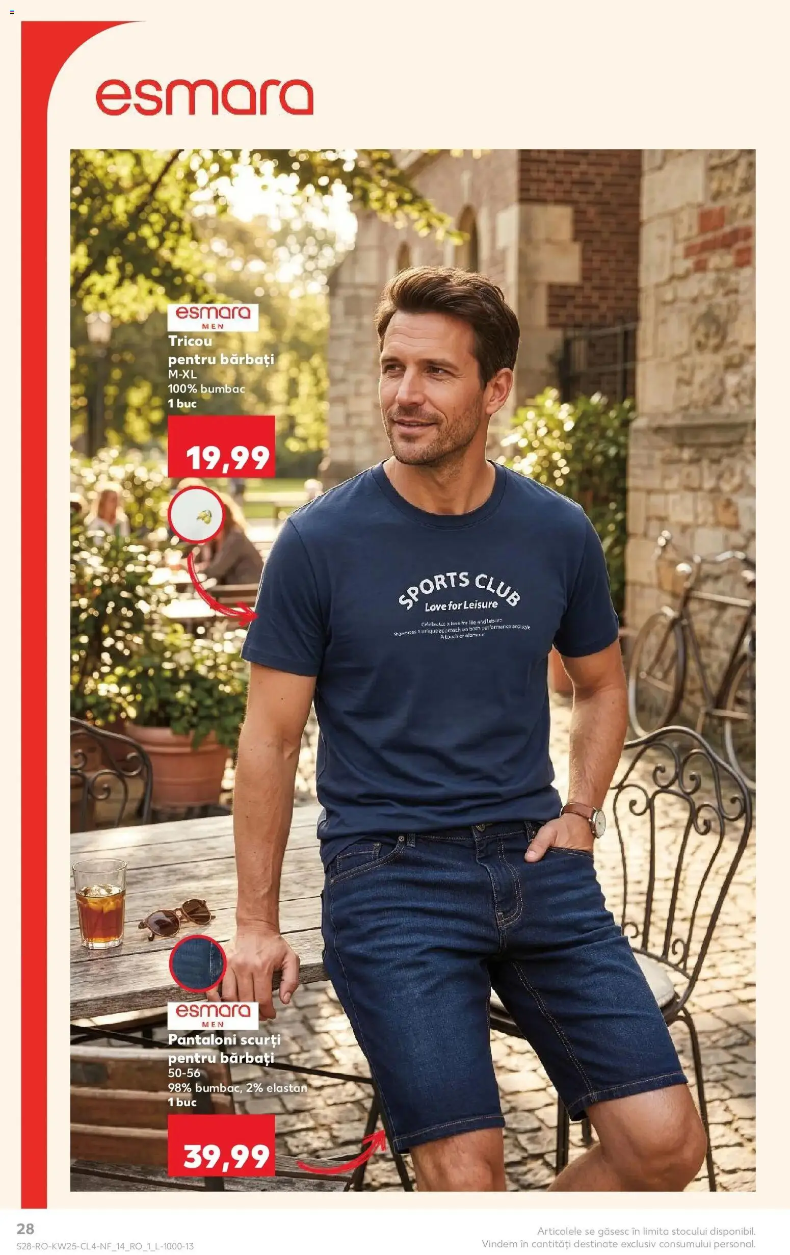 Noul catalog Kaufland – valabil de la 17.06.2026 | Pagină: 28 | Produse: Kestane, Tricou, Pantaloni, Pantaloni scurți