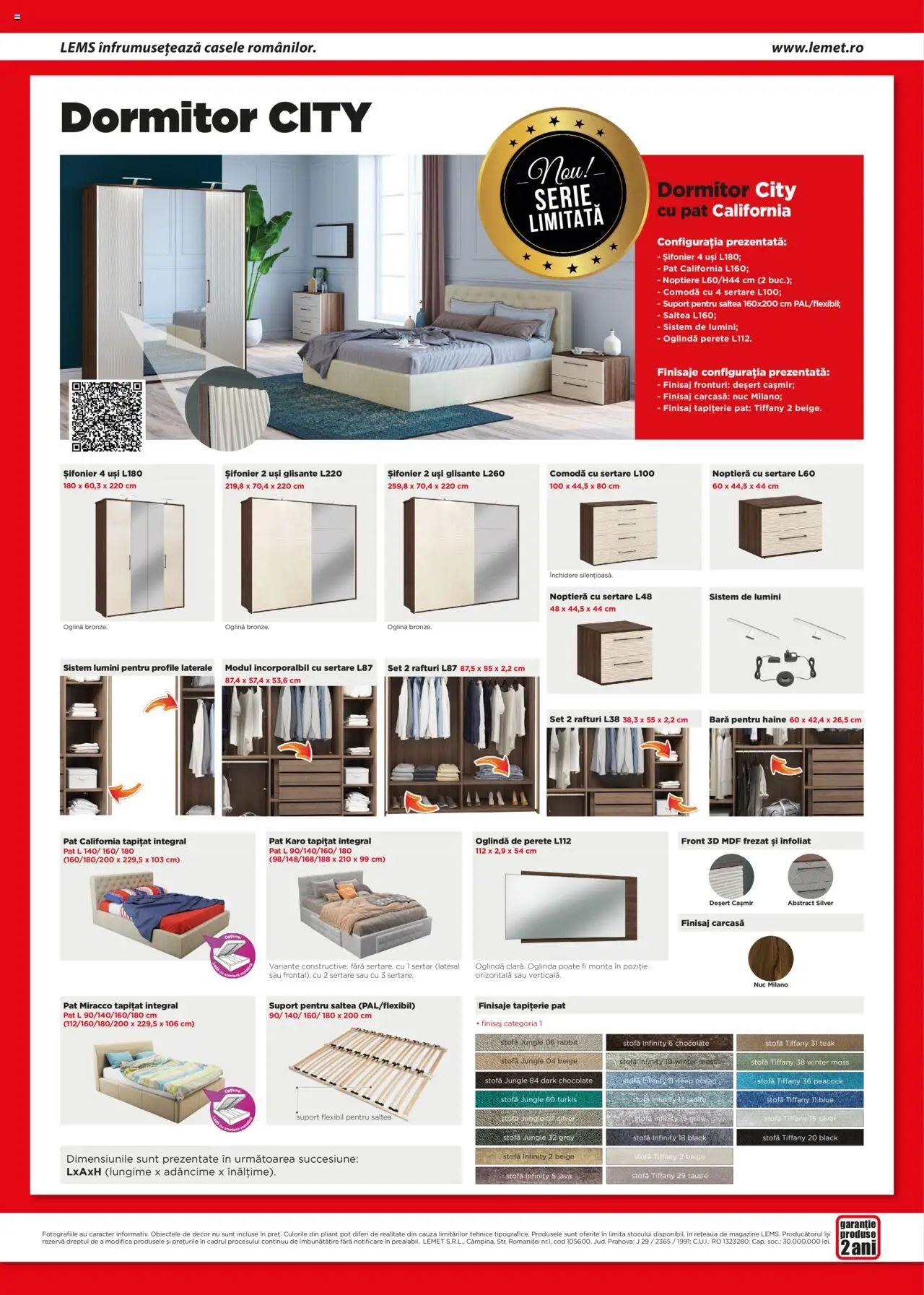 Noul catalog Lem’s – valabil de la 20.11.2023 | Pagină: 2 | Produse: Carcasă, Pat, Șifonier, Oglindă