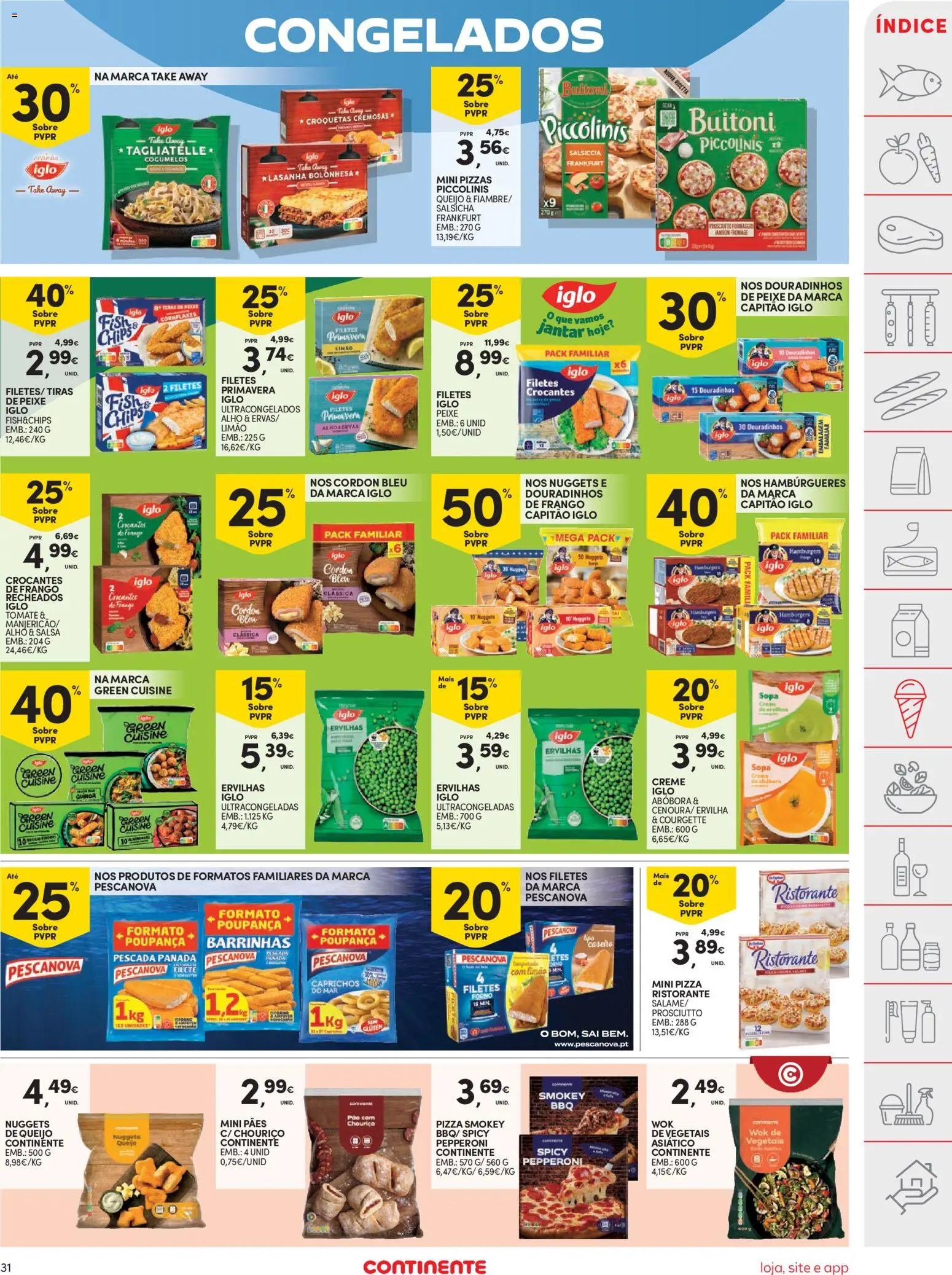 Continente folheto │ válido de 14.04.2026 | Página: 31 | Produtos: Pão, Chouriço, Abóbora, Nuggets
