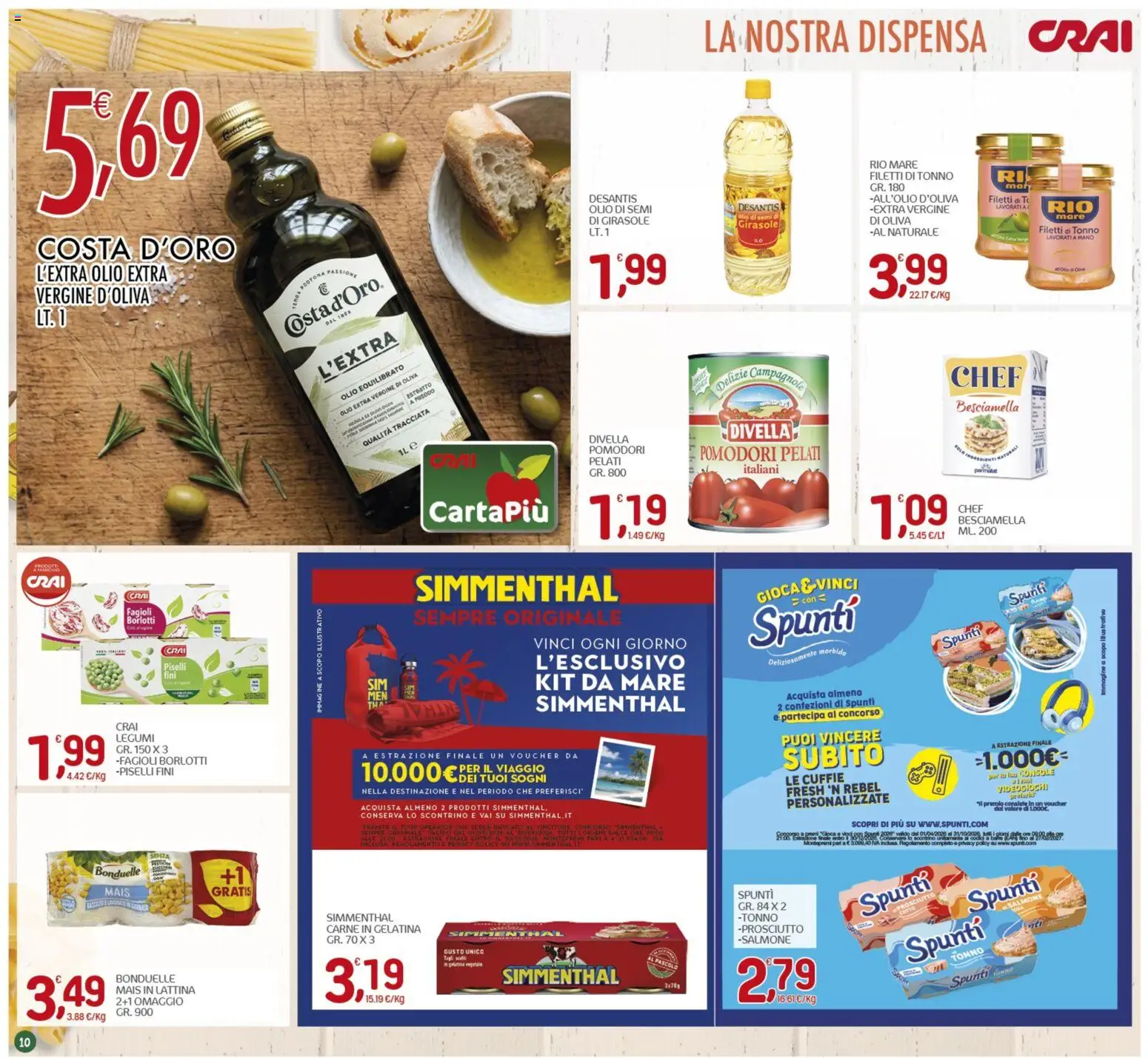 Volantino CRAI del 11.06.2026 | Pagina: 10 | Prodotti: Salmone, Fagioli, Piselli, Besciamella